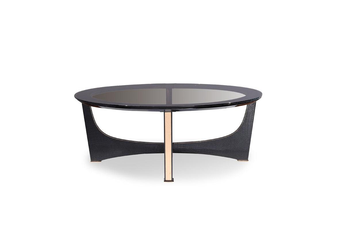 Talin Modern Crocodile and Rosegold Coffee Table