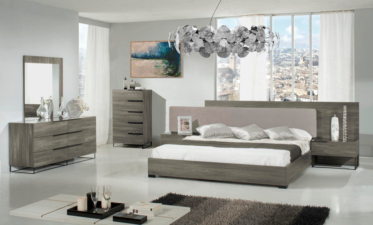 Enzo Italian Modern Fabric 4-Piece Bedroom Set