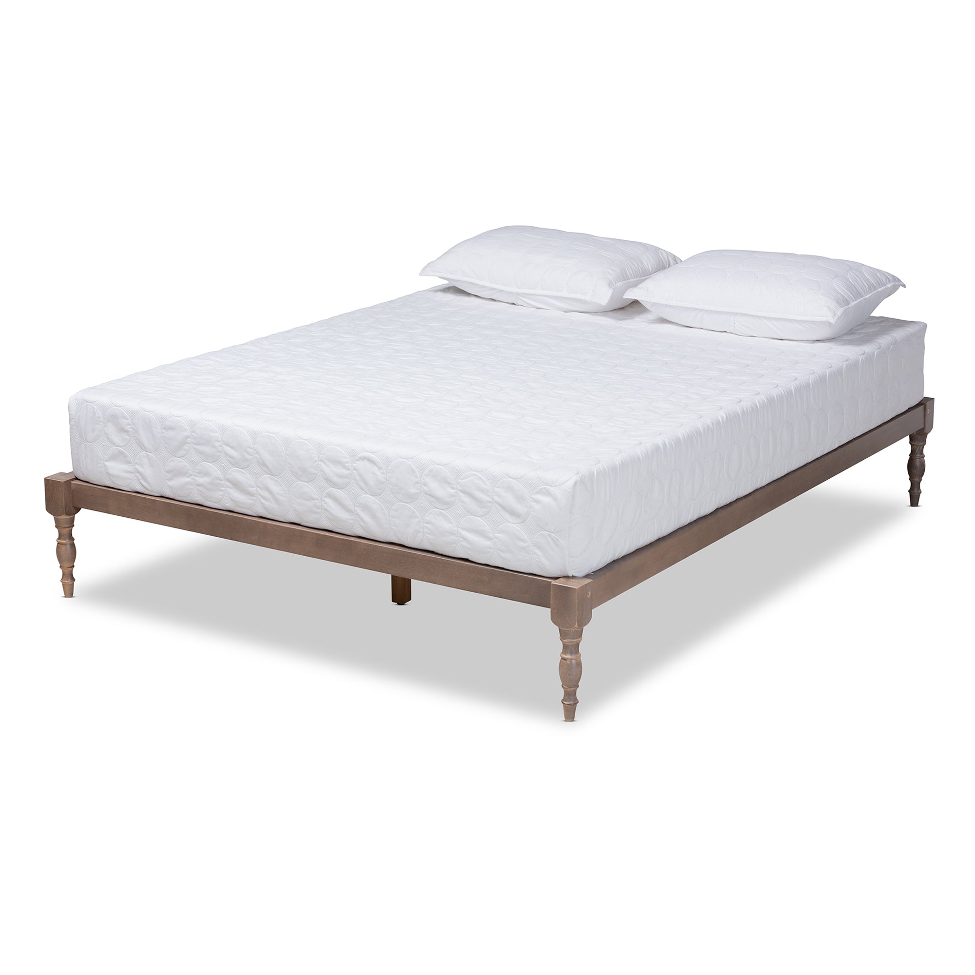 Iseline Modern and Contemporary Antique Finished Wood Platform Bed