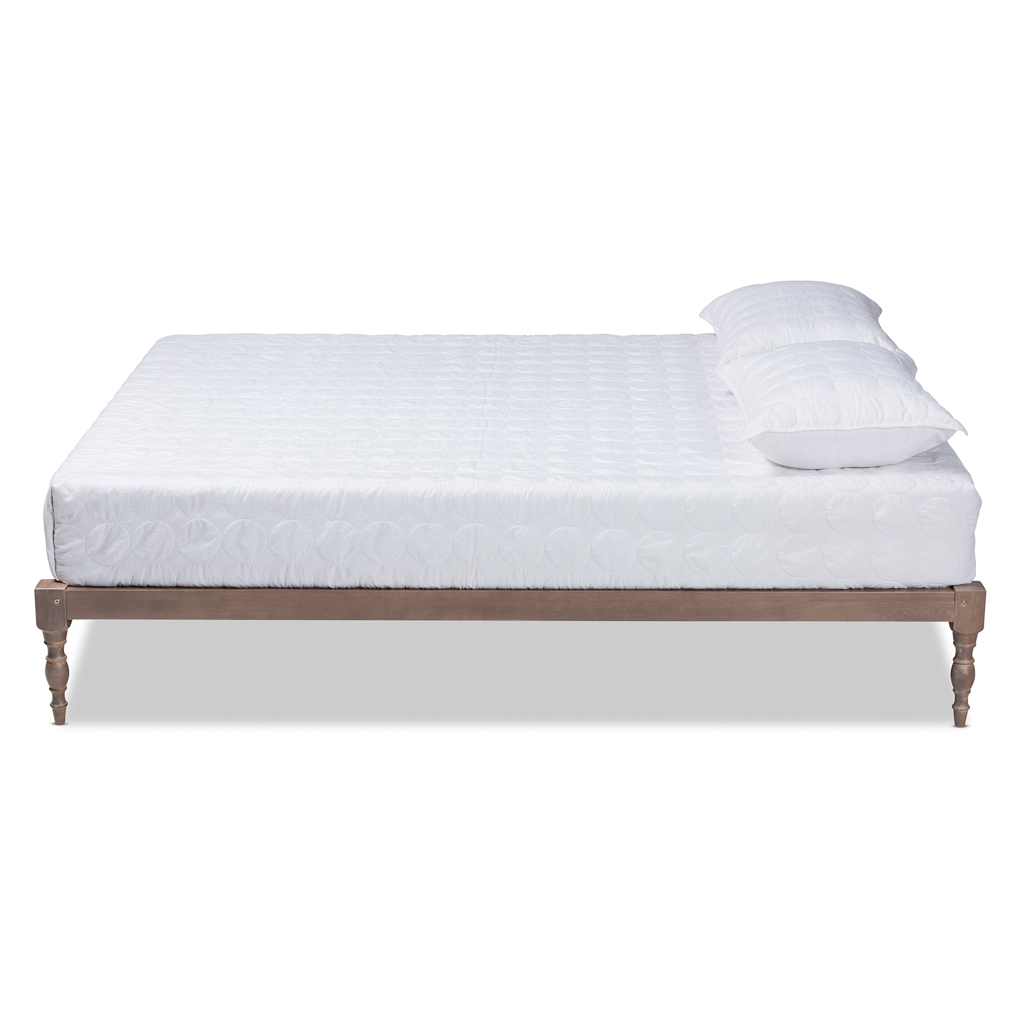 Iseline Modern and Contemporary Antique Finished Wood Platform Bed