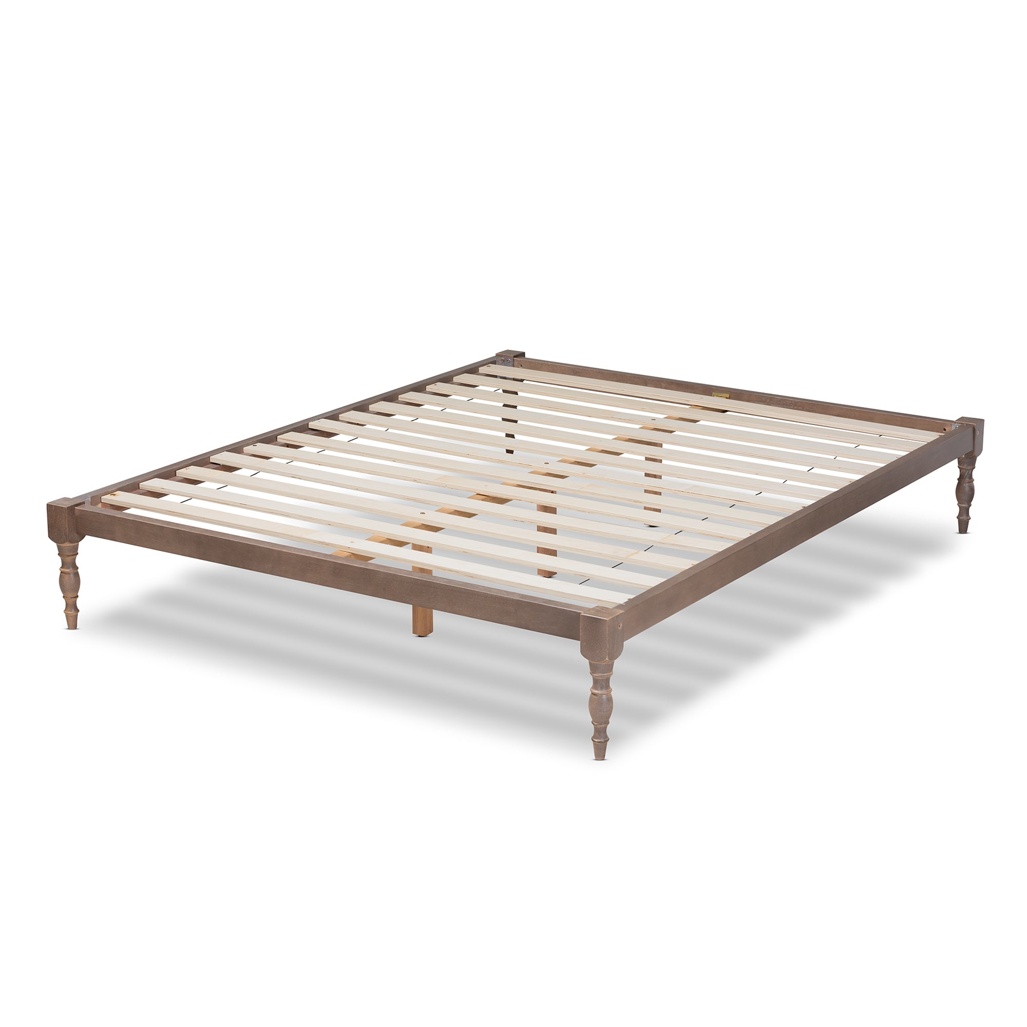 Iseline Modern and Contemporary Antique Finished Wood Platform Bed
