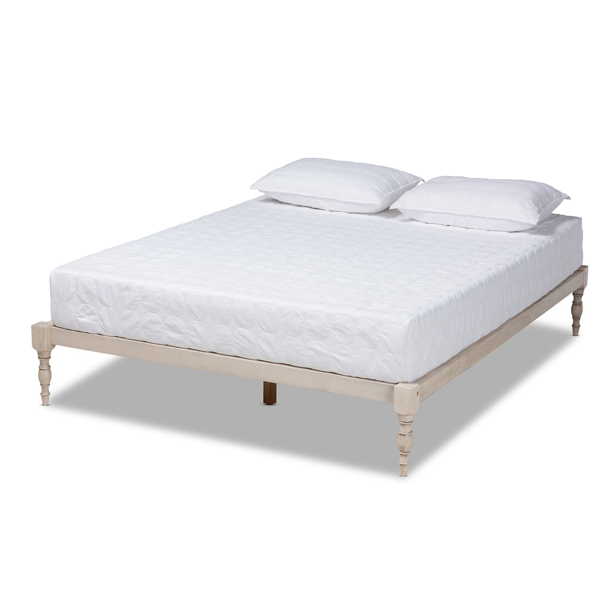 Iseline Modern and Contemporary Antique Finished Wood Platform Bed