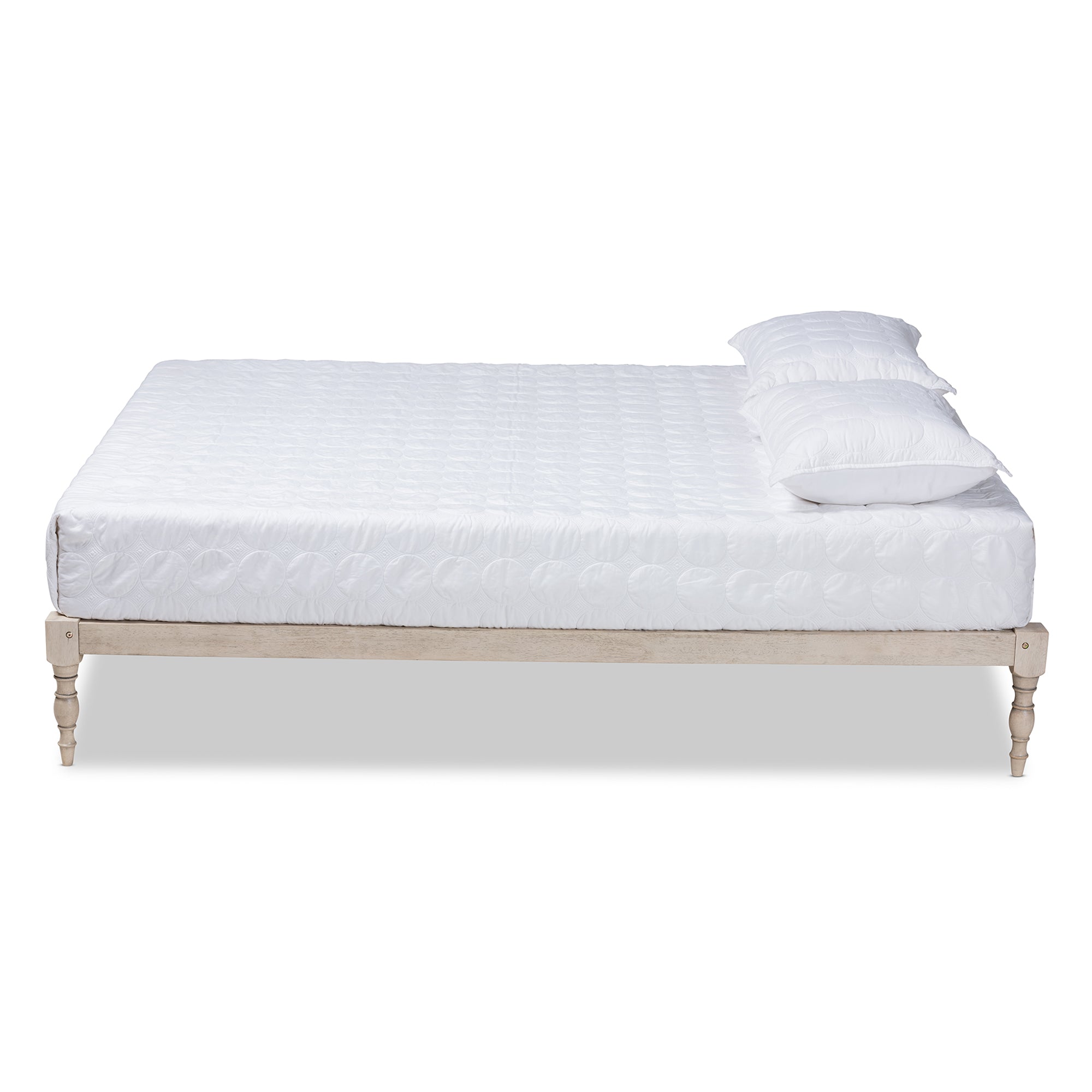 Iseline Modern and Contemporary Antique Finished Wood Platform Bed