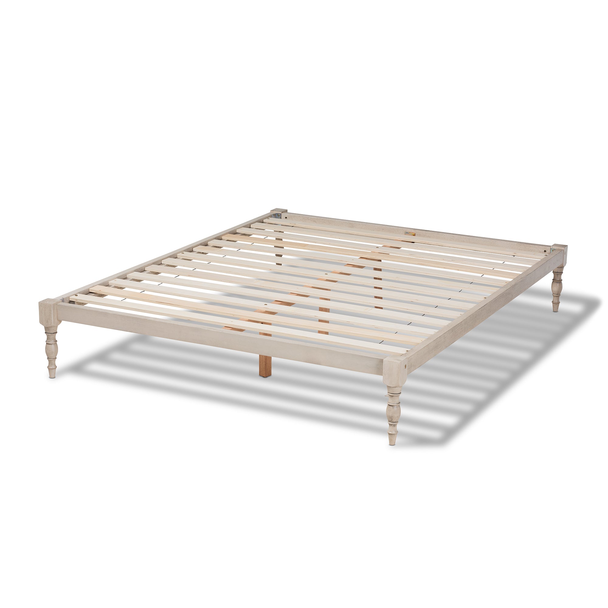 Iseline Modern and Contemporary Antique Finished Wood Platform Bed