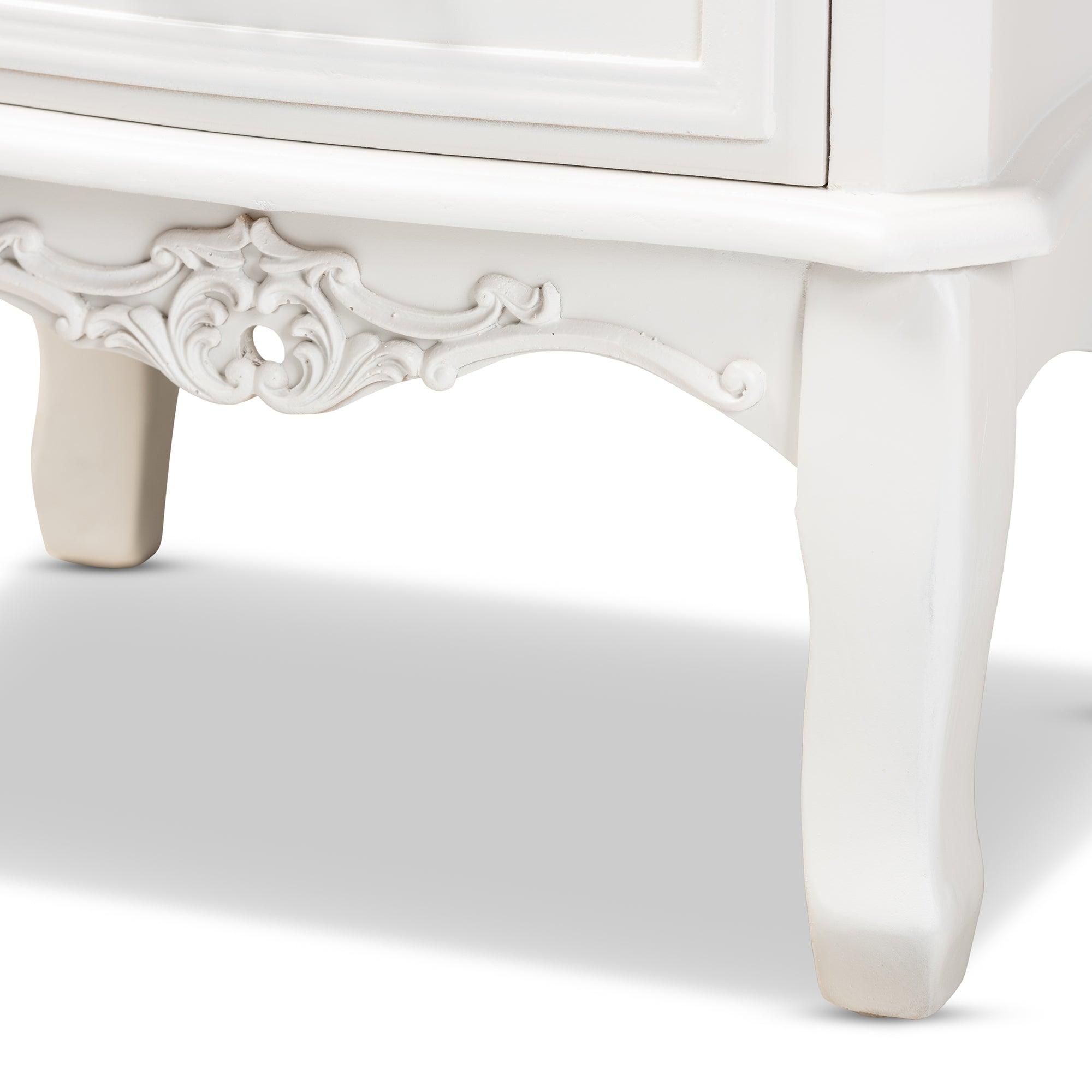 Gabrielle Traditional French Country Provincial -Finished 3-Drawer Wood End Table