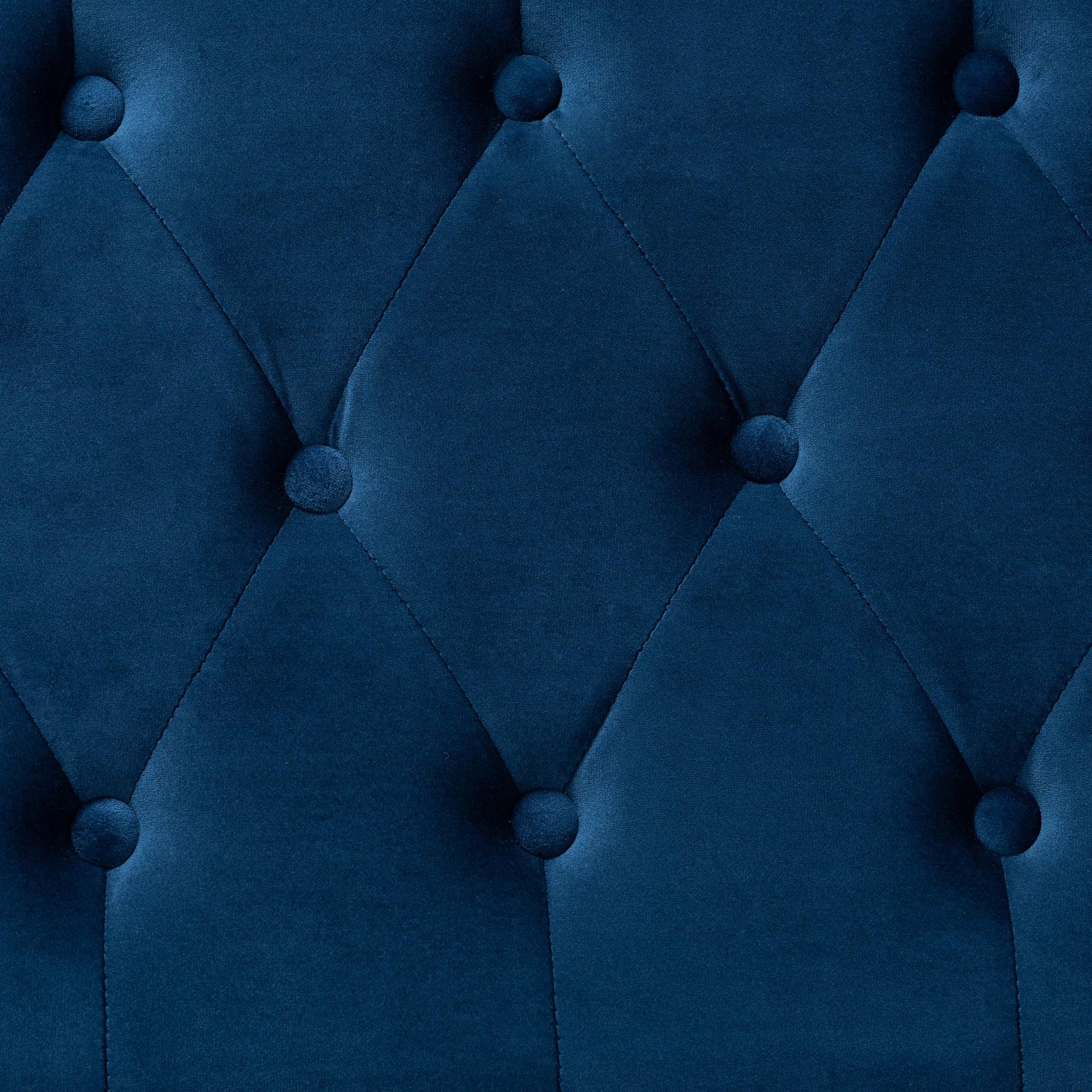 Valere Glam and Luxe Velvet Fabric Upholstered Finished Button Tufted Storage Ottoman