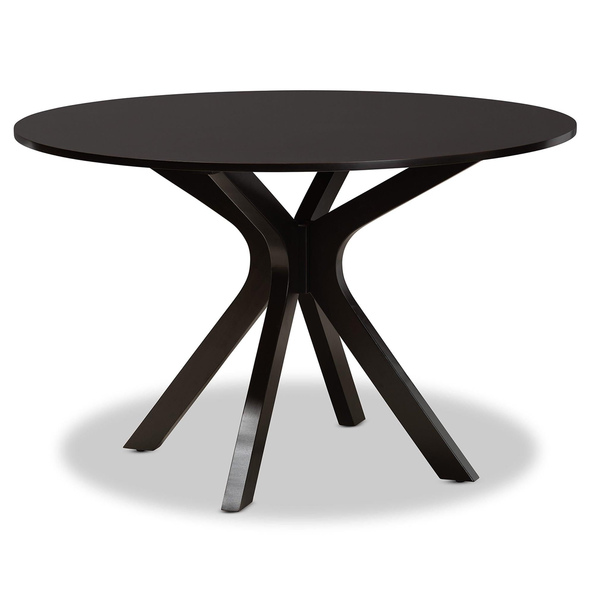 Jessie Modern and Contemporary Sand Fabric Upholstered and Finished Wood 7-Piece Dining Set
