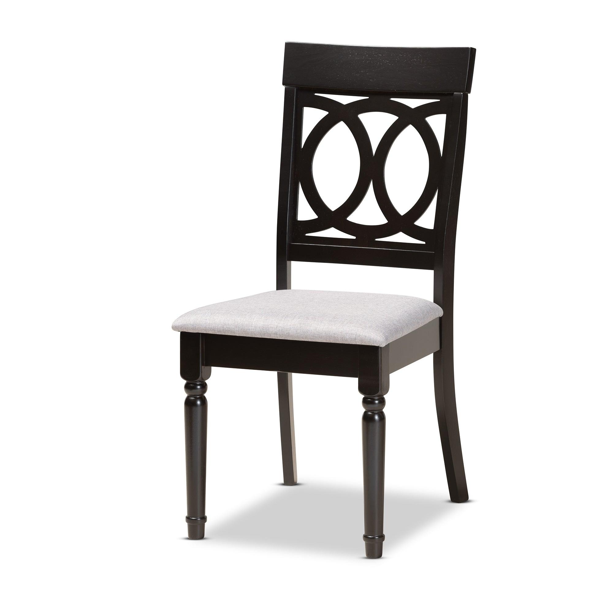 Jessie Modern and Contemporary Fabric Upholstered and Finished Wood 7-Piece Dining Set