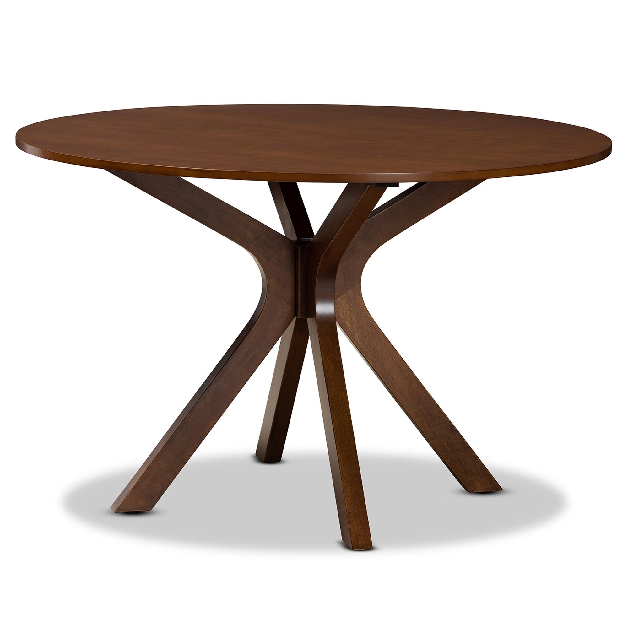 Jessie Modern and Contemporary Fabric Upholstered and Finished Wood 7-Piece Dining Set