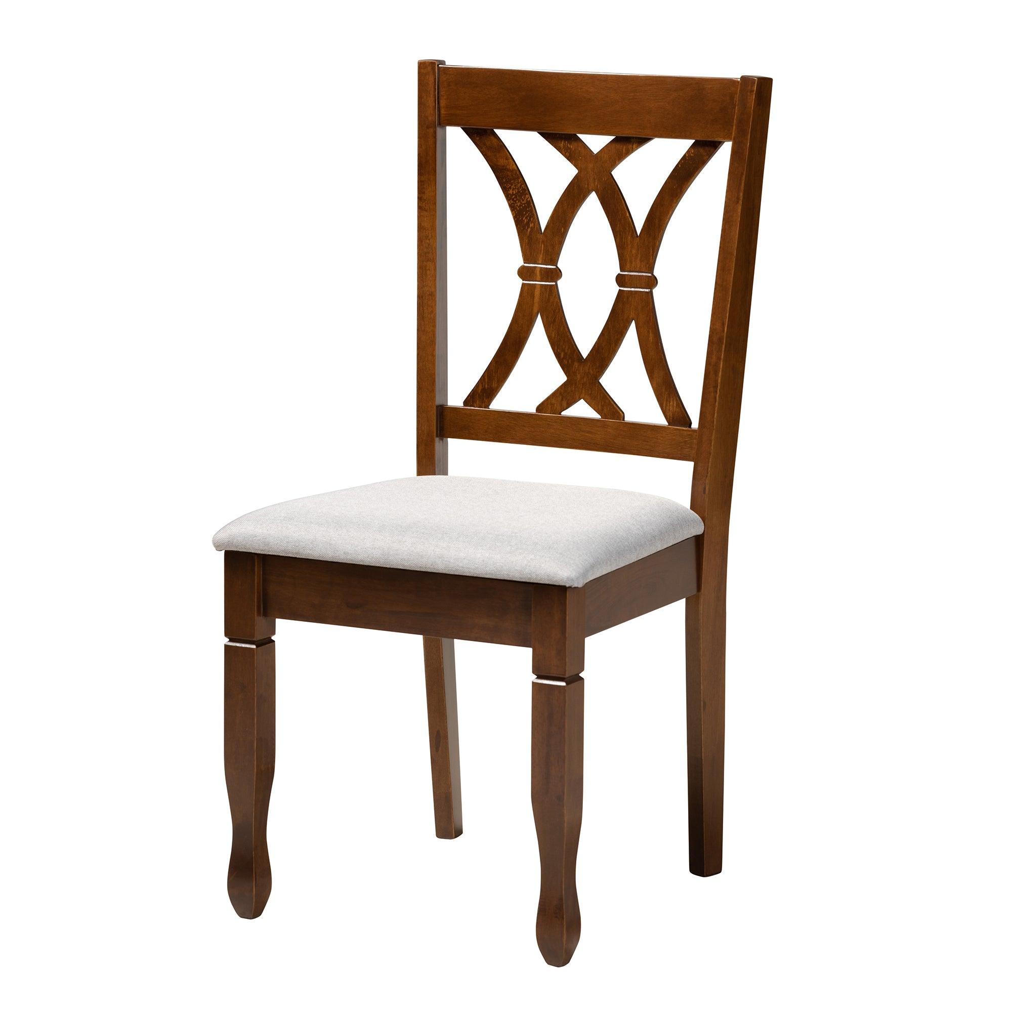 Maya Modern Fabric and Finished Wood 7-Piece Dining Set
