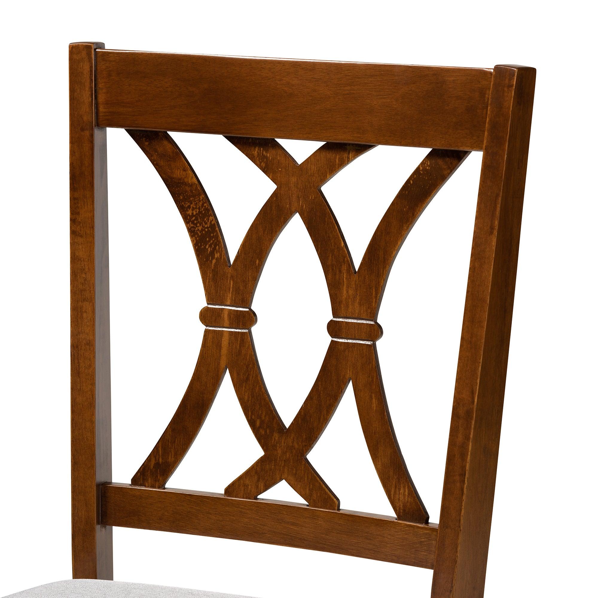 Maya Modern Fabric and Finished Wood 7-Piece Dining Set
