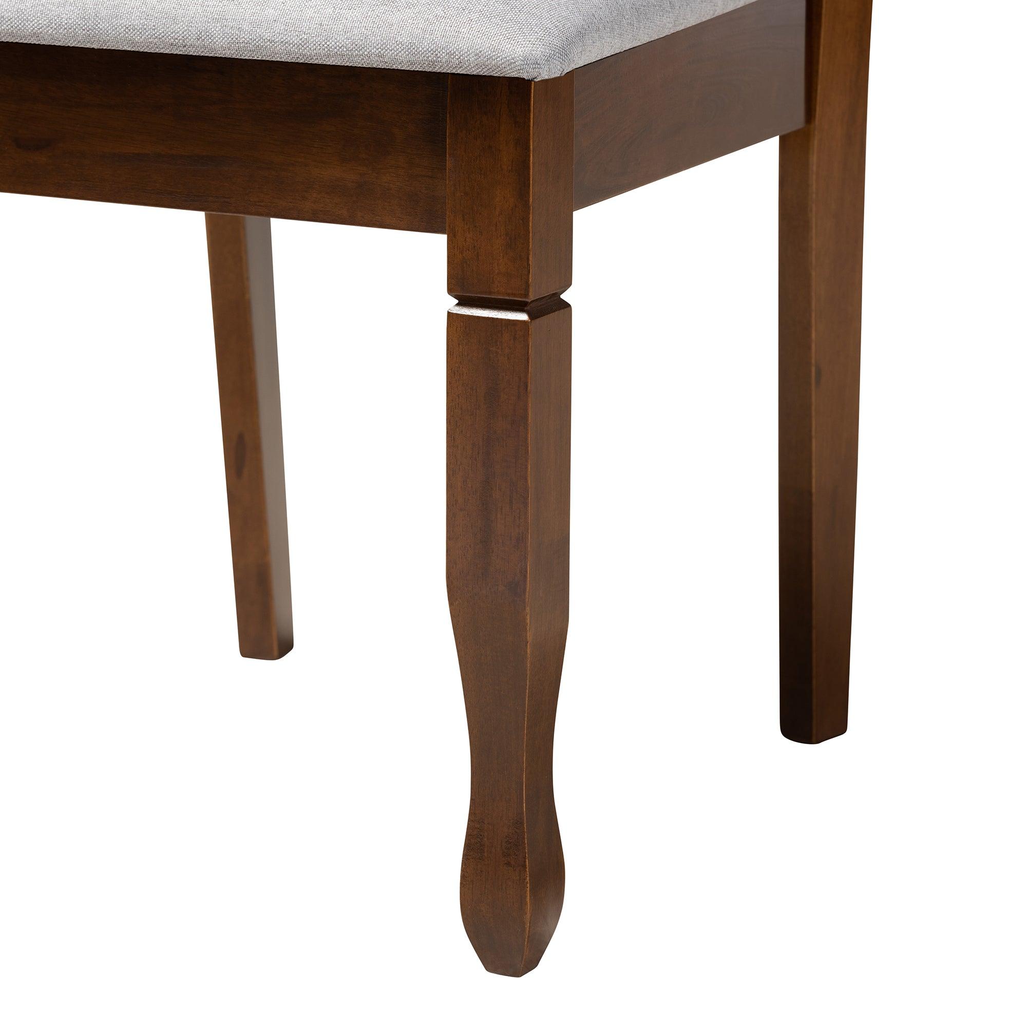 Maya Modern Fabric and Finished Wood 7-Piece Dining Set