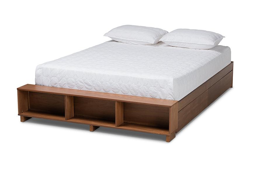 Arthur Modern Rustic Ash Finished Wood Platform Bed