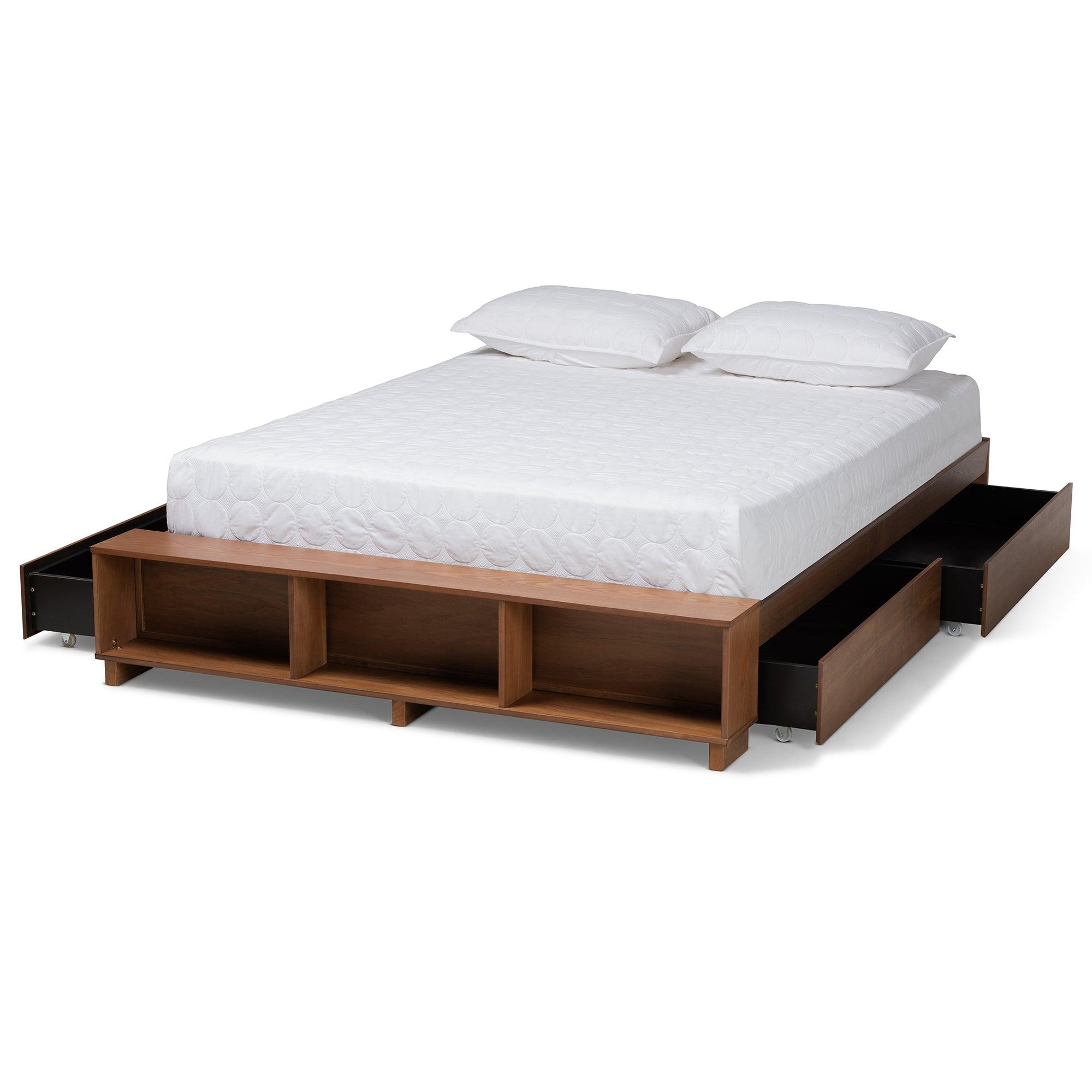 Arthur Modern Rustic Ash Finished Wood Platform Bed