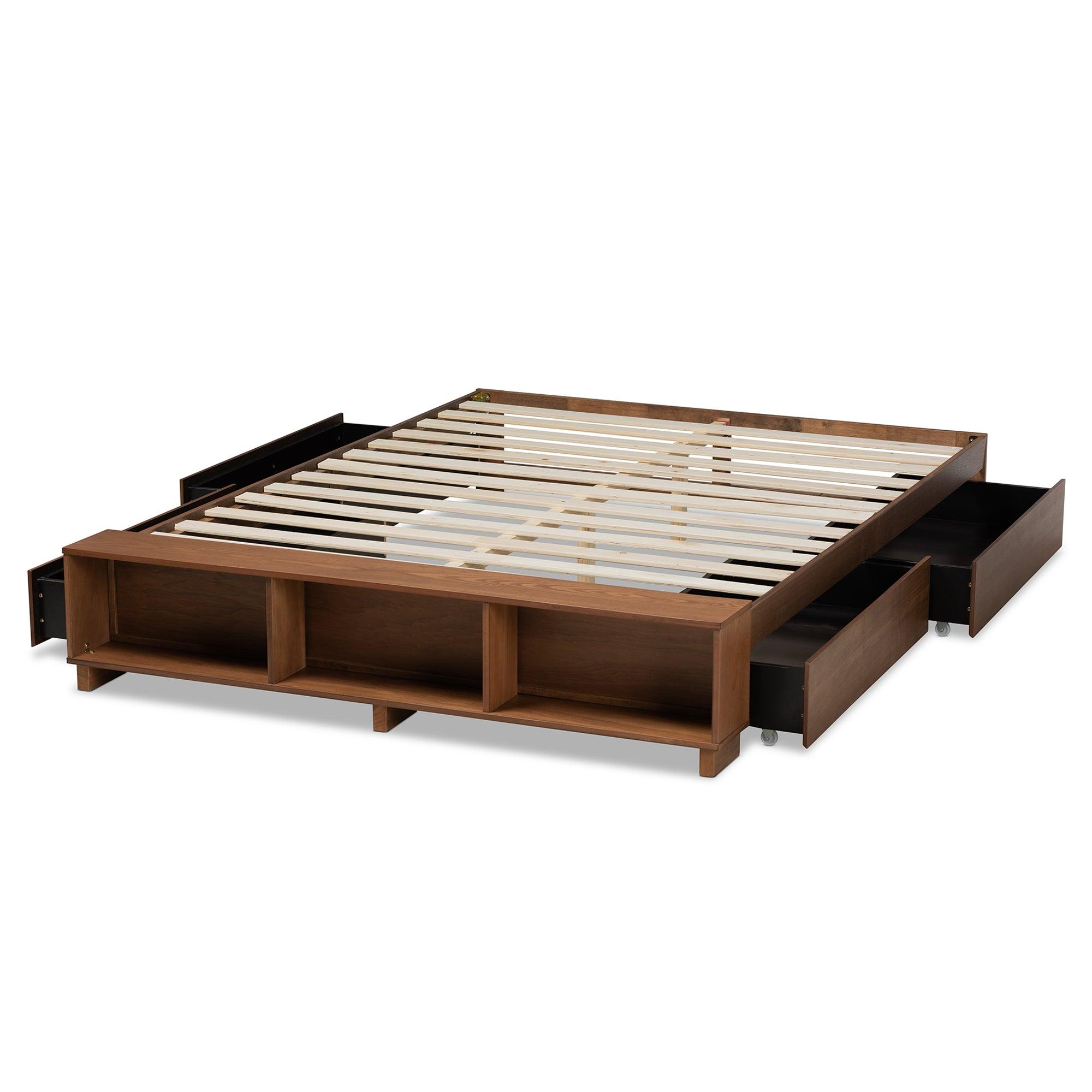 Arthur Modern Rustic Ash Finished Wood Platform Bed