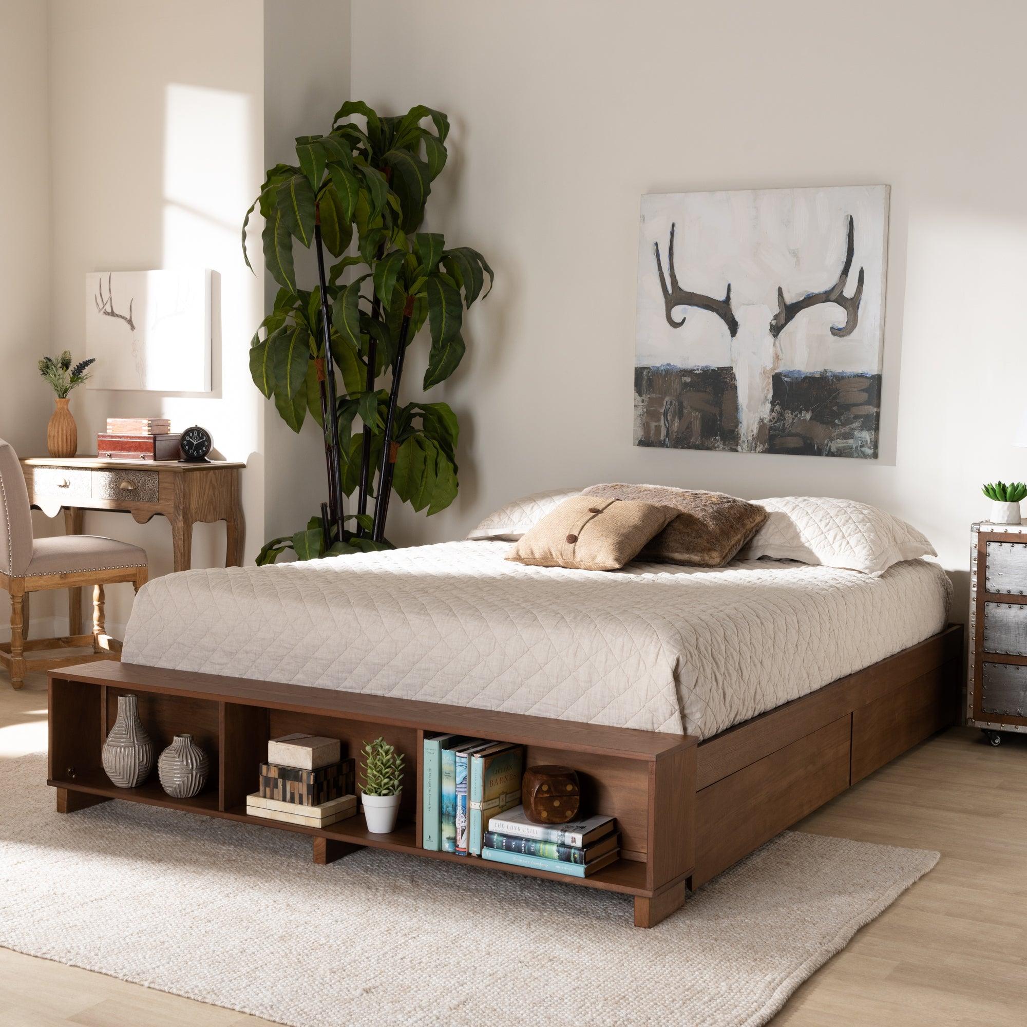 Arthur Modern Rustic Ash Finished Wood Platform Bed