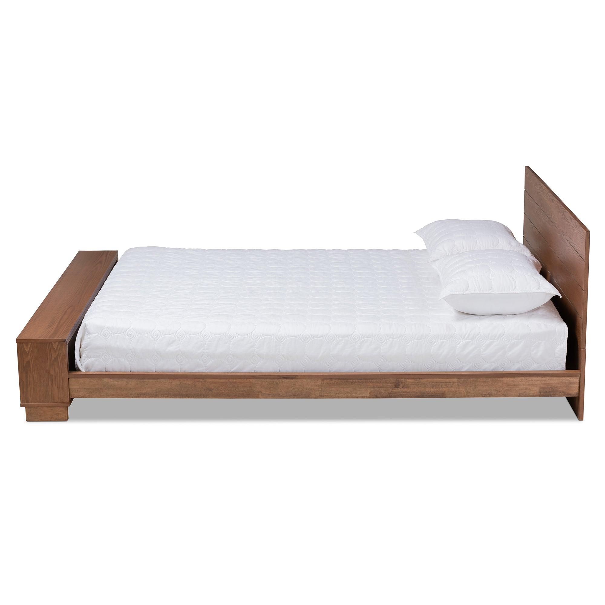 Regina Modern Rustic Ash Finished Wood Platform Storage Bed