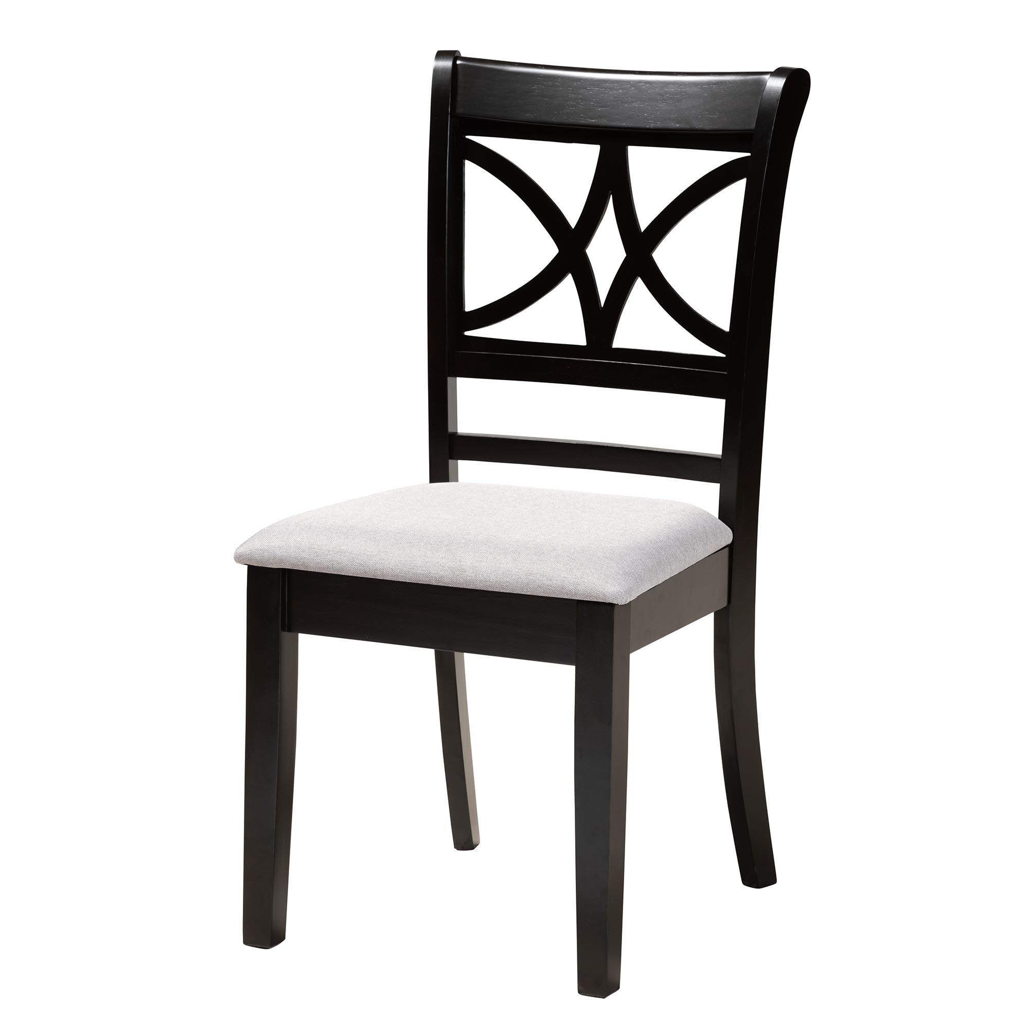 Noemi Modern Fabric and Finished Wood 5-Piece Dining Set