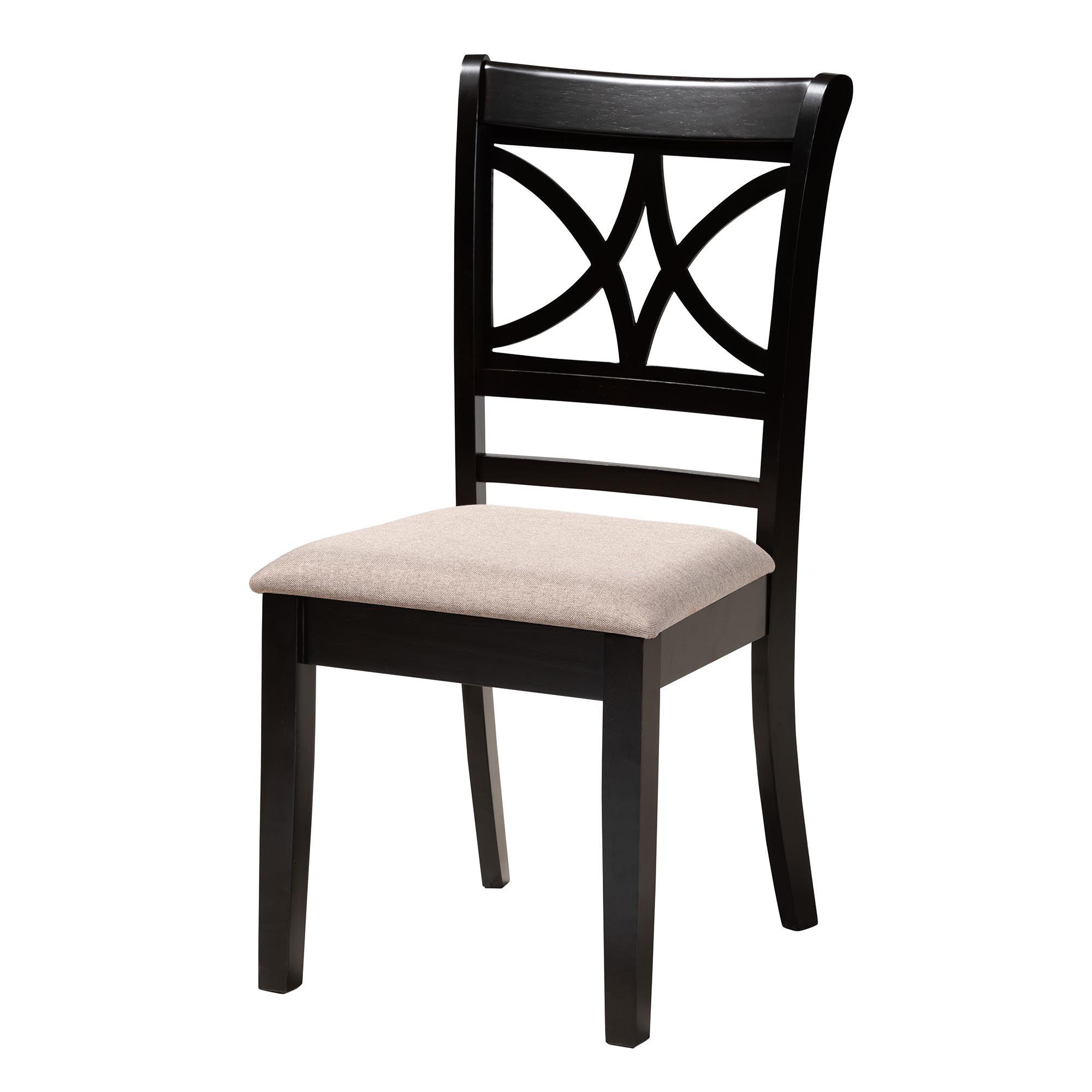 Noemi Modern Fabric and Finished Wood 5-Piece Dining Set