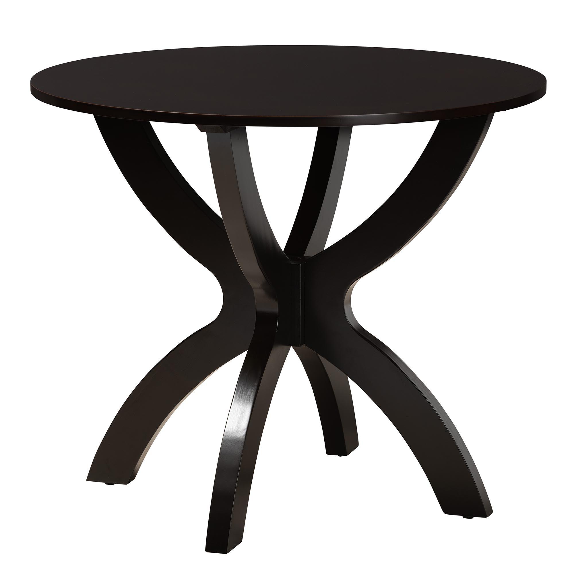 Noemi Modern Fabric and Finished Wood 5-Piece Dining Set
