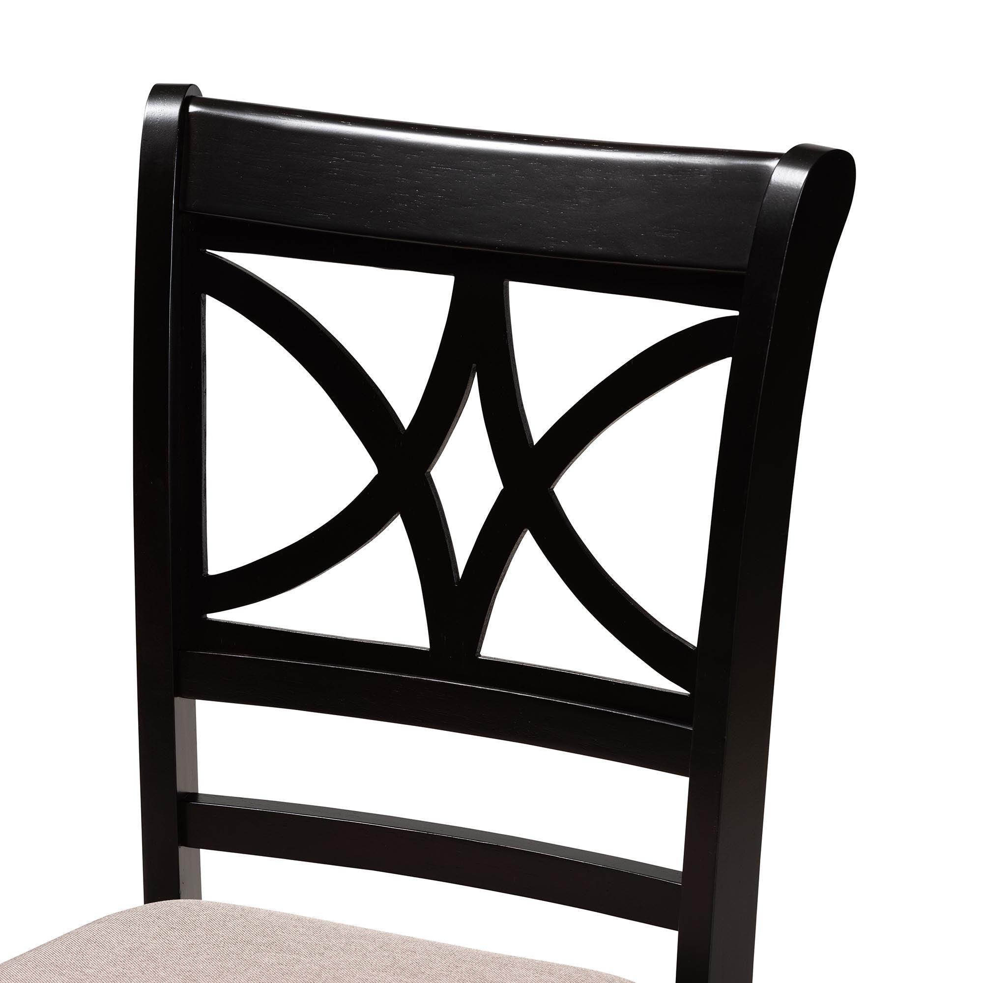 Noemi Modern Fabric and Finished Wood 5-Piece Dining Set