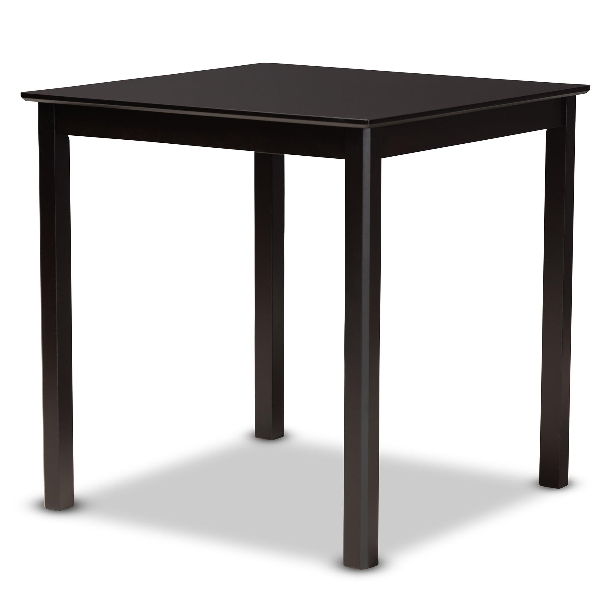 Chandler Modern and Contemporary Fabric Upholstered and Espresso Finished Wood 5-Piece Counter Height Pub Dining Set