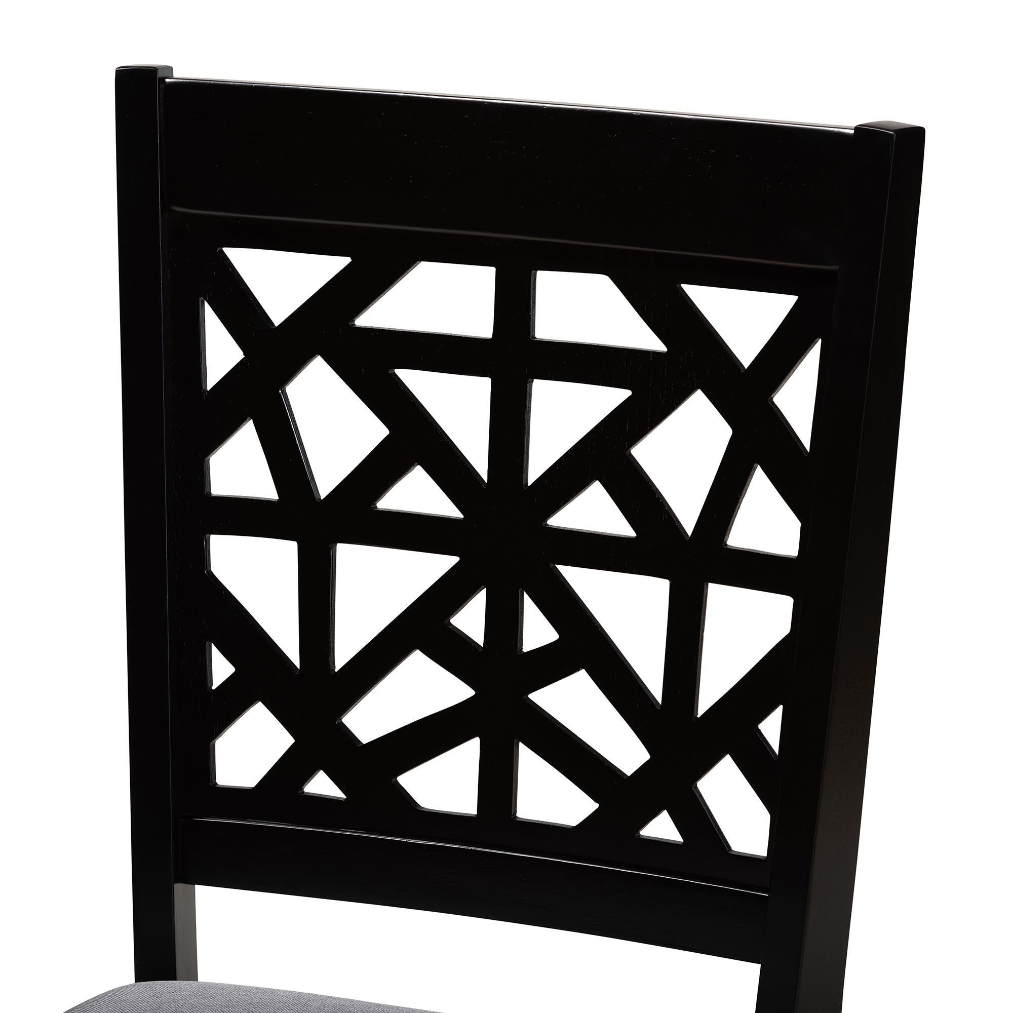 Jamie Moden Fabric and Finished Wood 5-Piece Dining Set