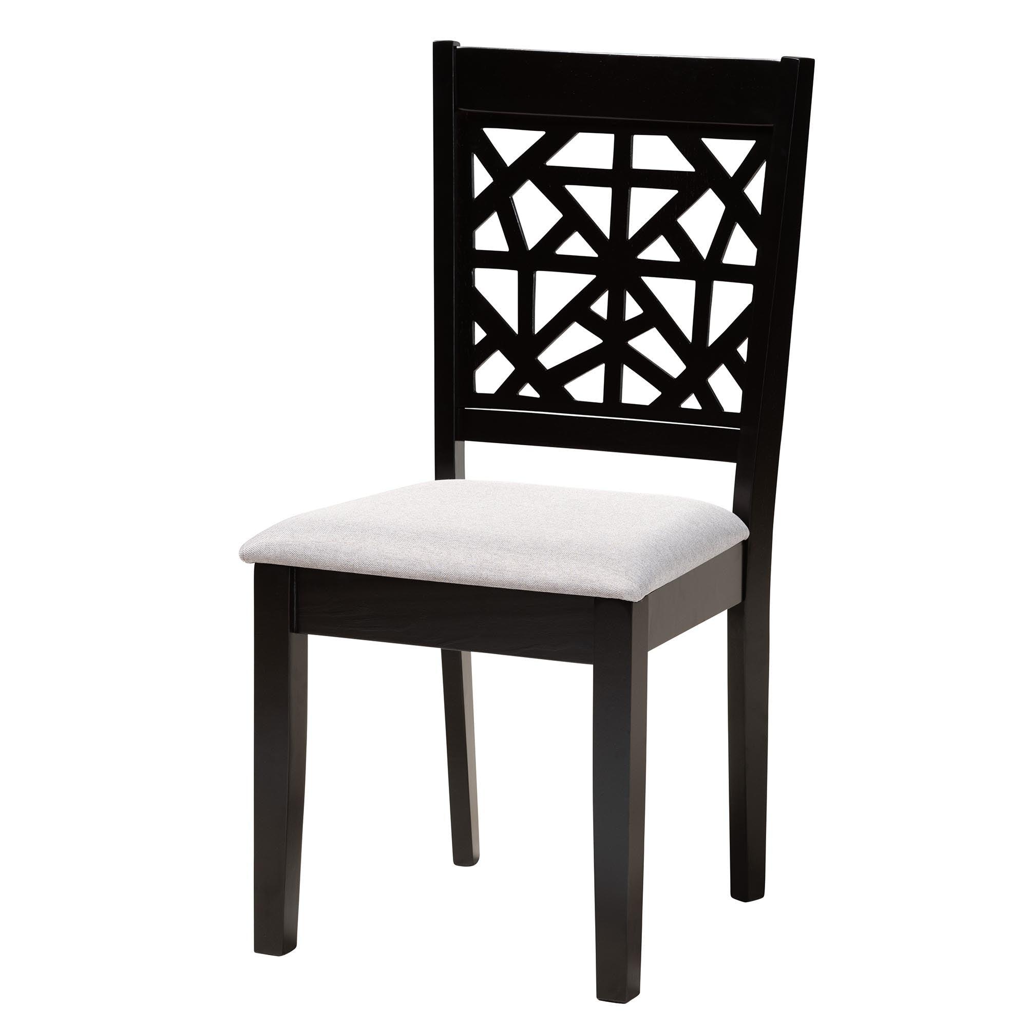 Lena Modern Fabric and Finished Wood 5-Piece Dining Set