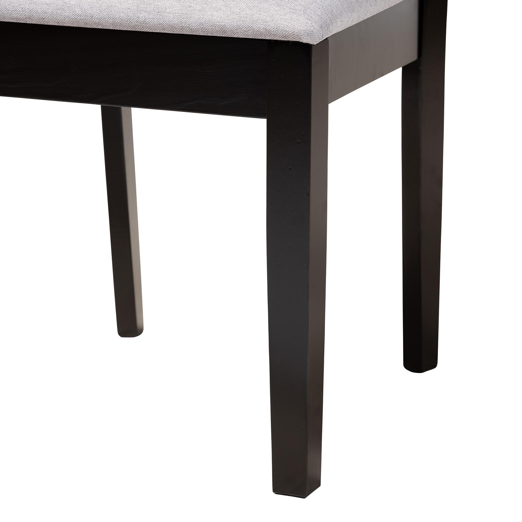 Lena Modern Fabric and Finished Wood 5-Piece Dining Set