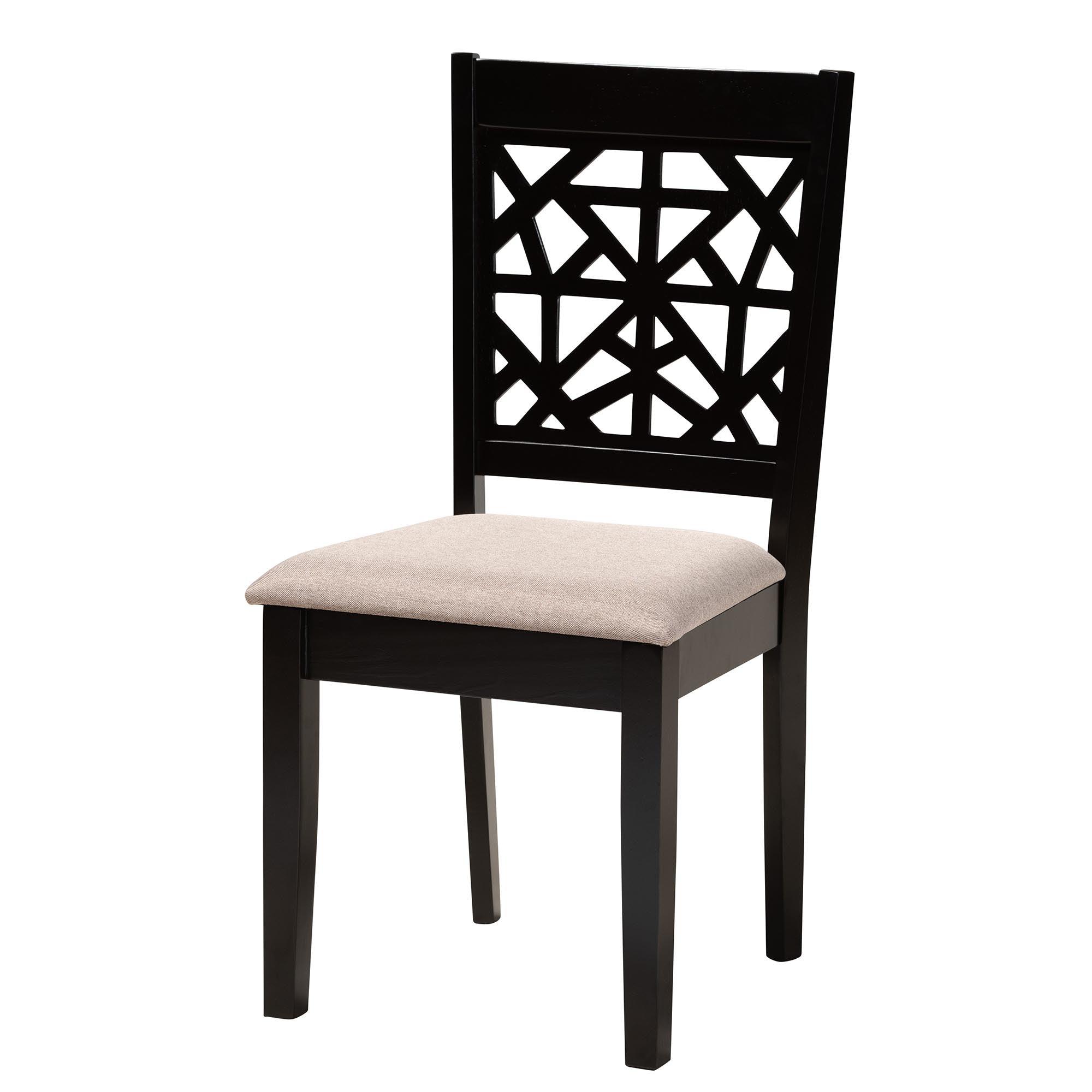 Lena Modern Fabric and Finished Wood 5-Piece Dining Set