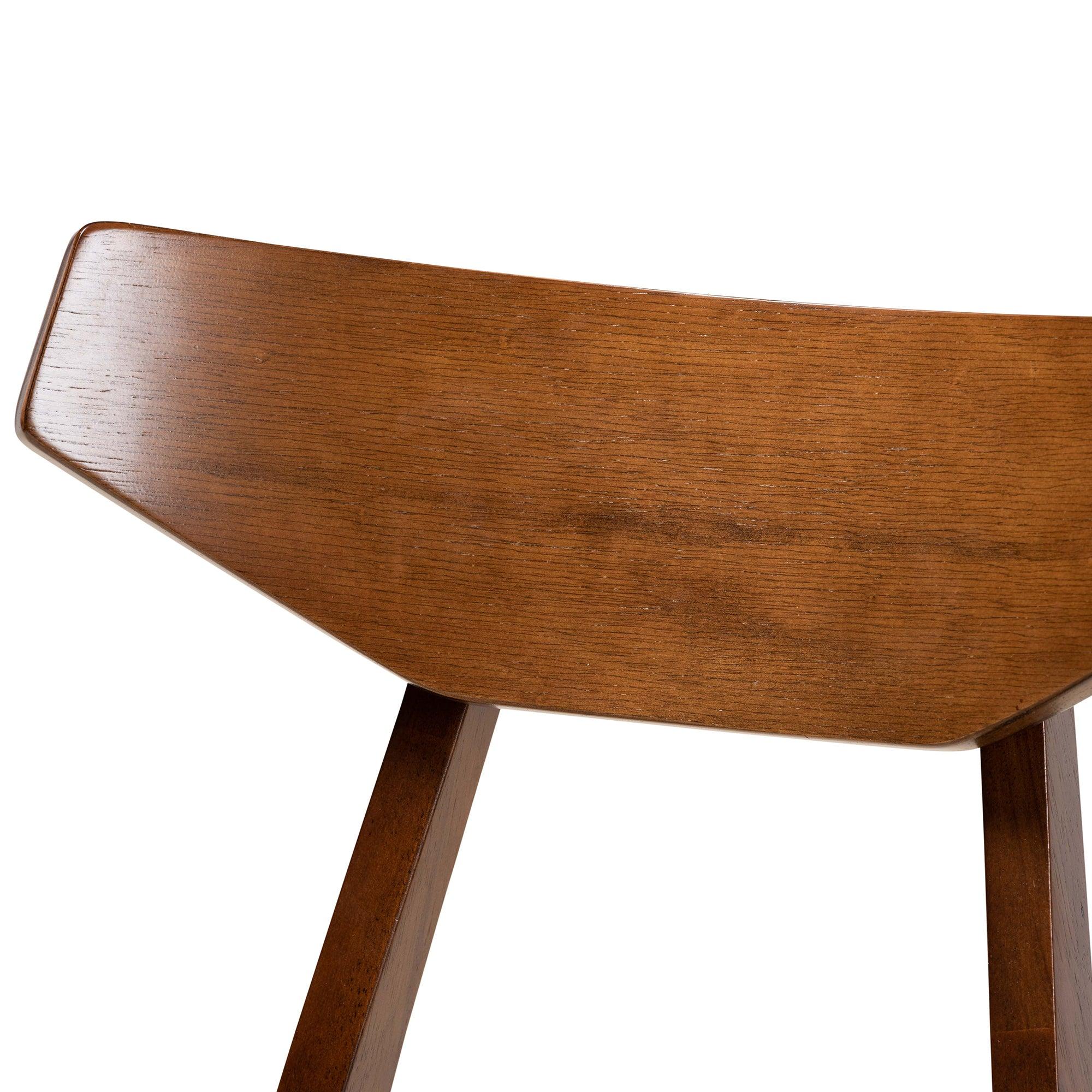Lois Mid-Century Modern Transitional Light Fabric Upholstered and Finished Wood 5-Piece Dining Set