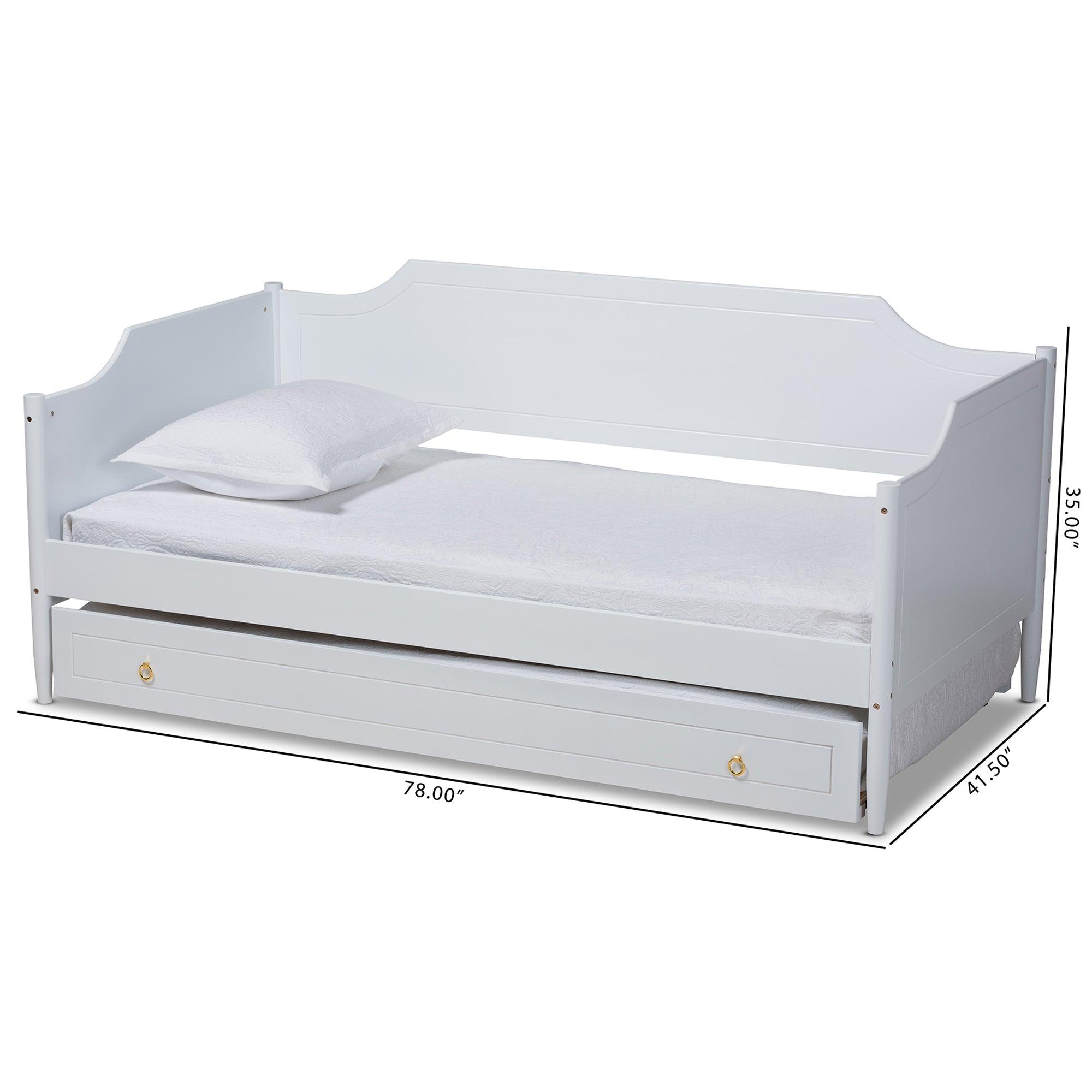 Alya Classic Traditional Farmhouse Finished Wood Daybed
