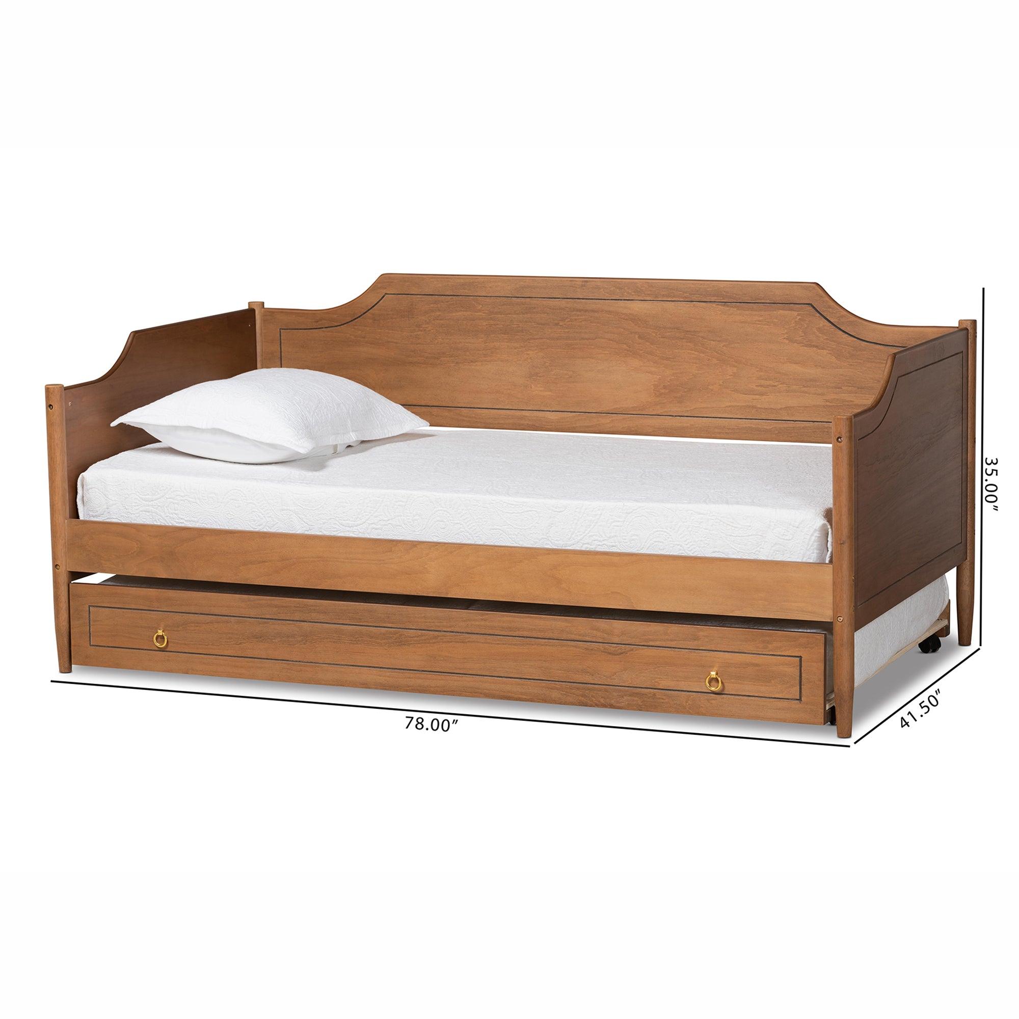 Alya Classic Traditional Farmhouse Finished Wood Daybed