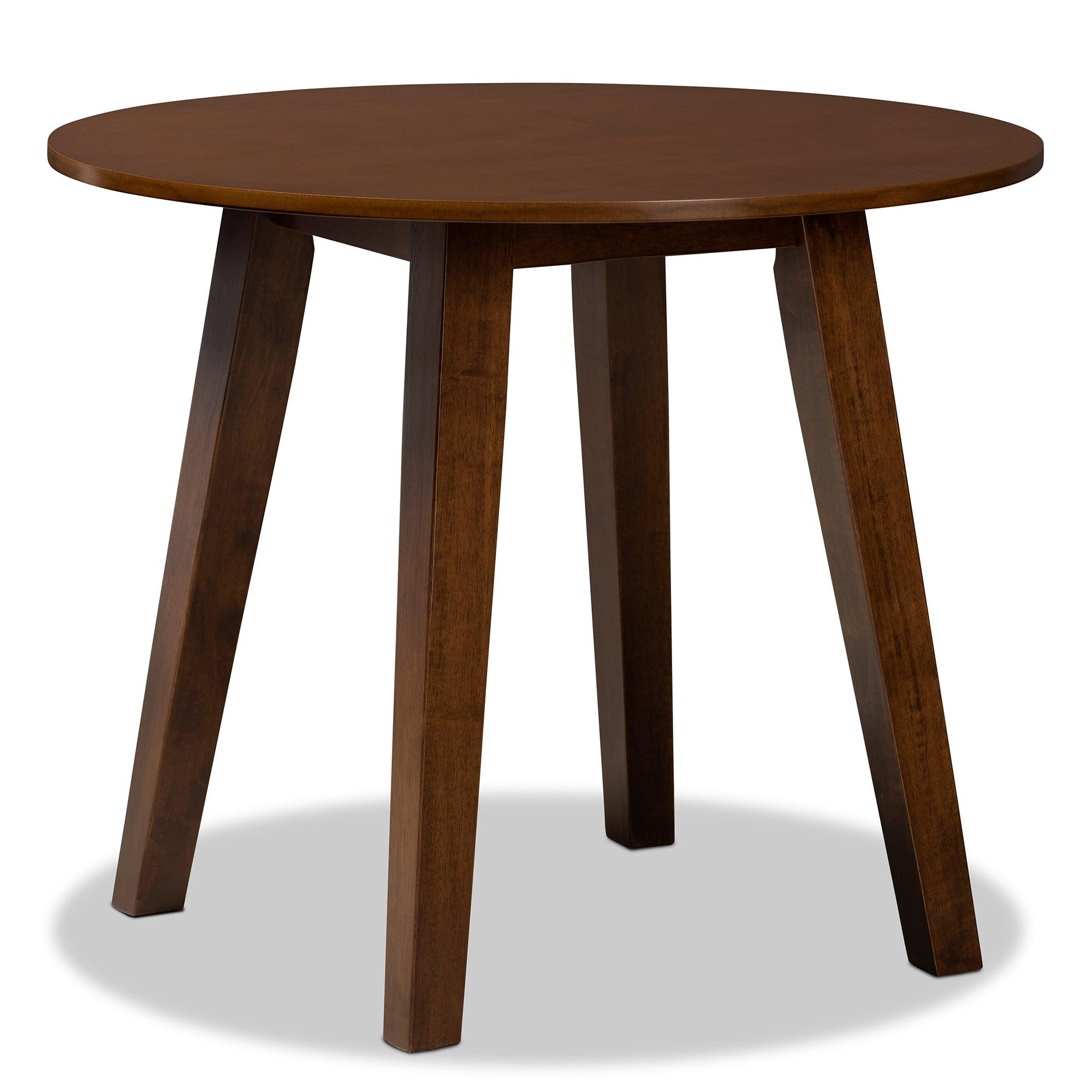 Lilly Modern and Contemporary Fabric Upholstered and Finished Wood 5-Piece Dining Set