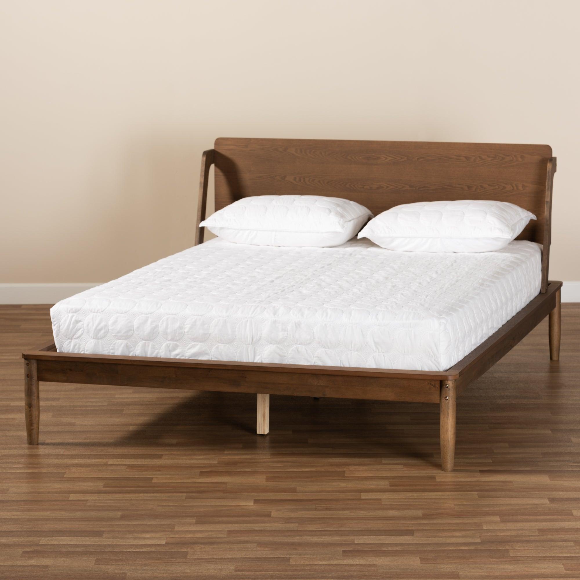 Sadler Mid-Century Modern Ash Finished Wood Platform Bed