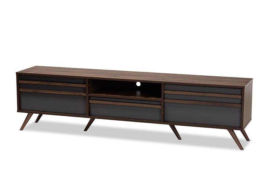 Naoki Modern and Contemporary Two-Tone and Finished Wood TV Stand