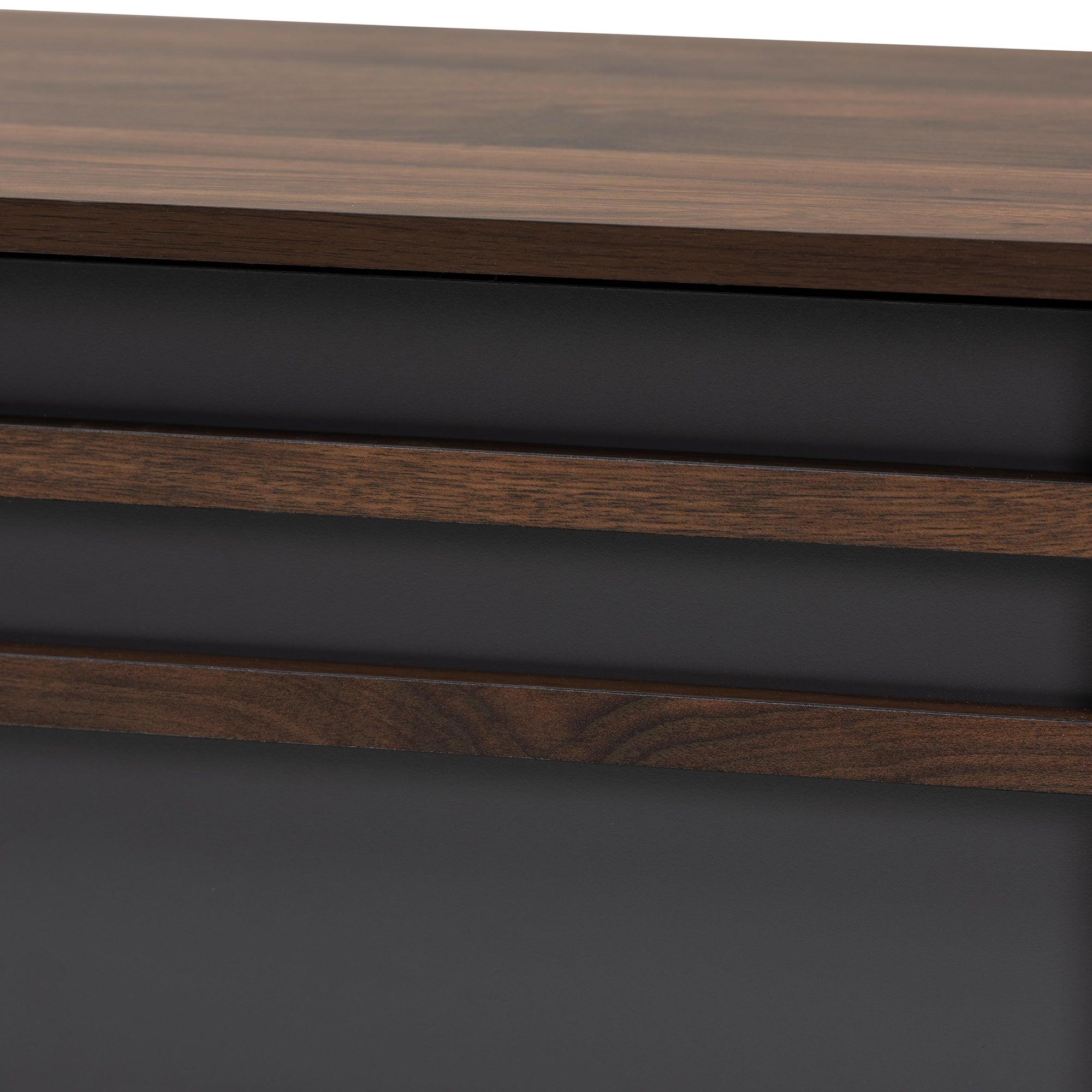 Naoki Modern and Contemporary Two-Tone and Finished Wood TV Stand