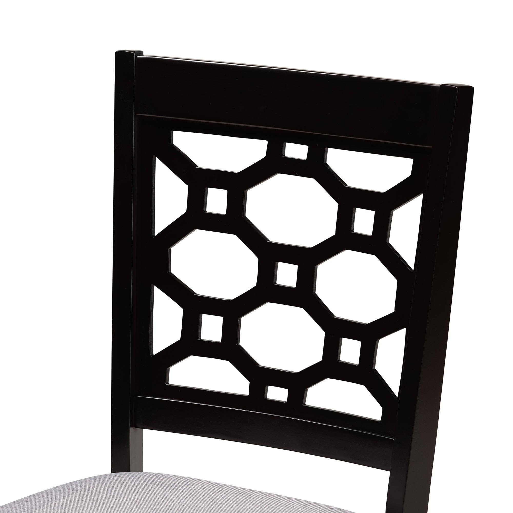 Gabriel Modern and Contemporary Fabric Upholstered and Finished Wood 6-Piece Dining Set