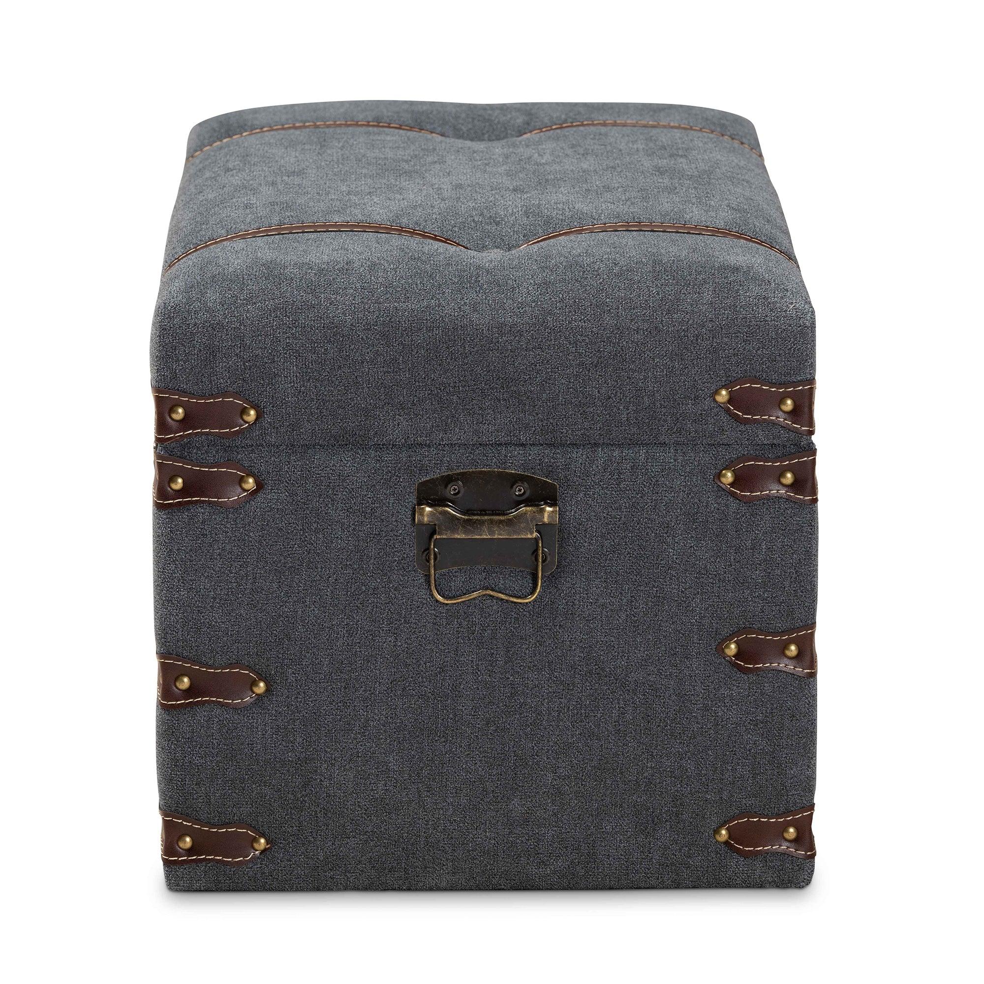 Palma Modern and Contemporary Transitional Fabric Upholstered Storage Trunk
