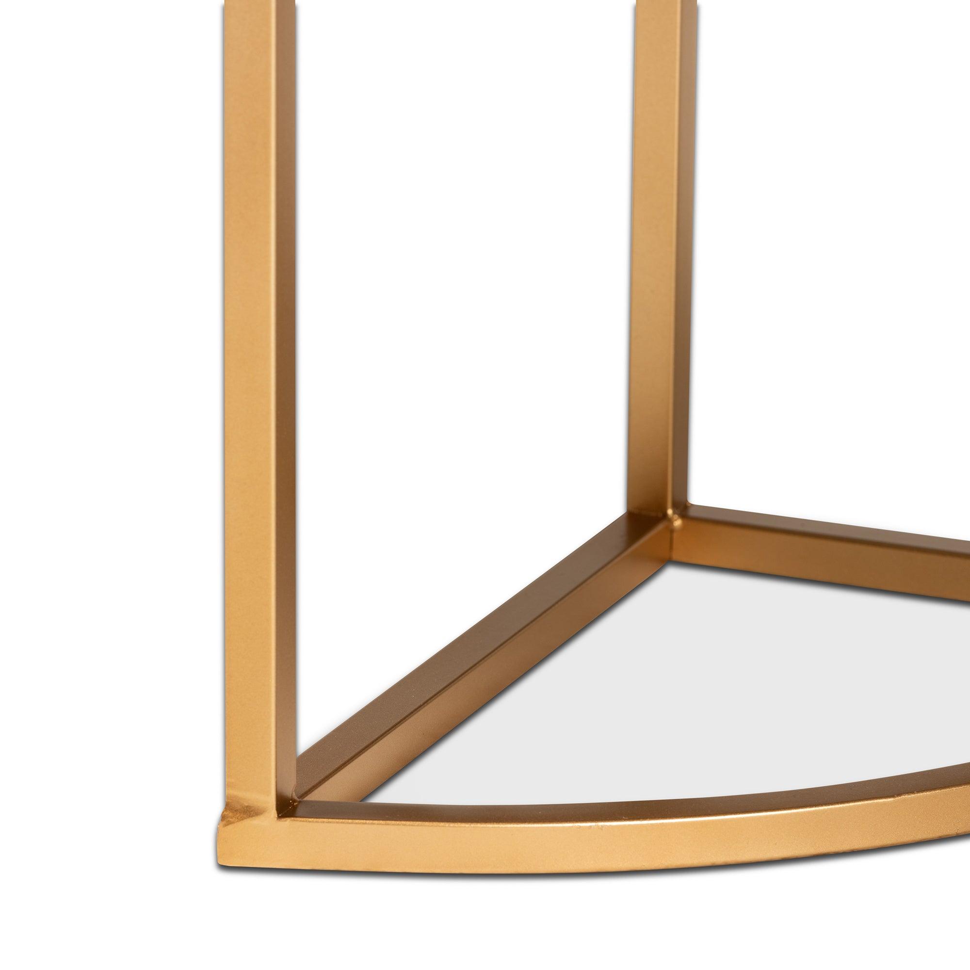 Beale Luxe and Glam Velvet Upholstered and Brushed Finished 1-Drawer Console Table