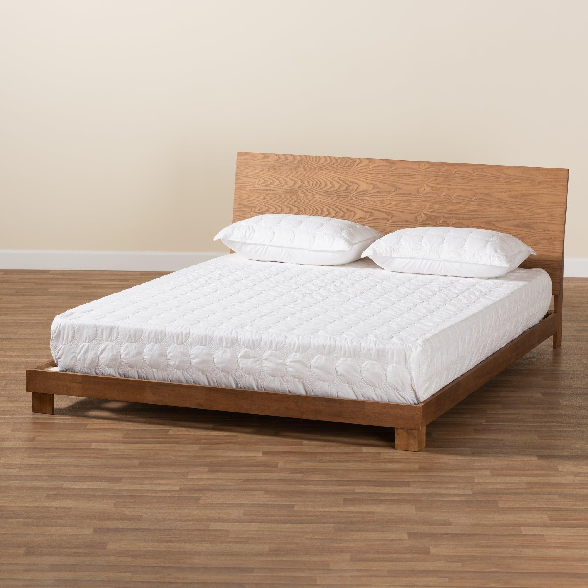 Haines Modern and Contemporary Finished Wood Platform Bed