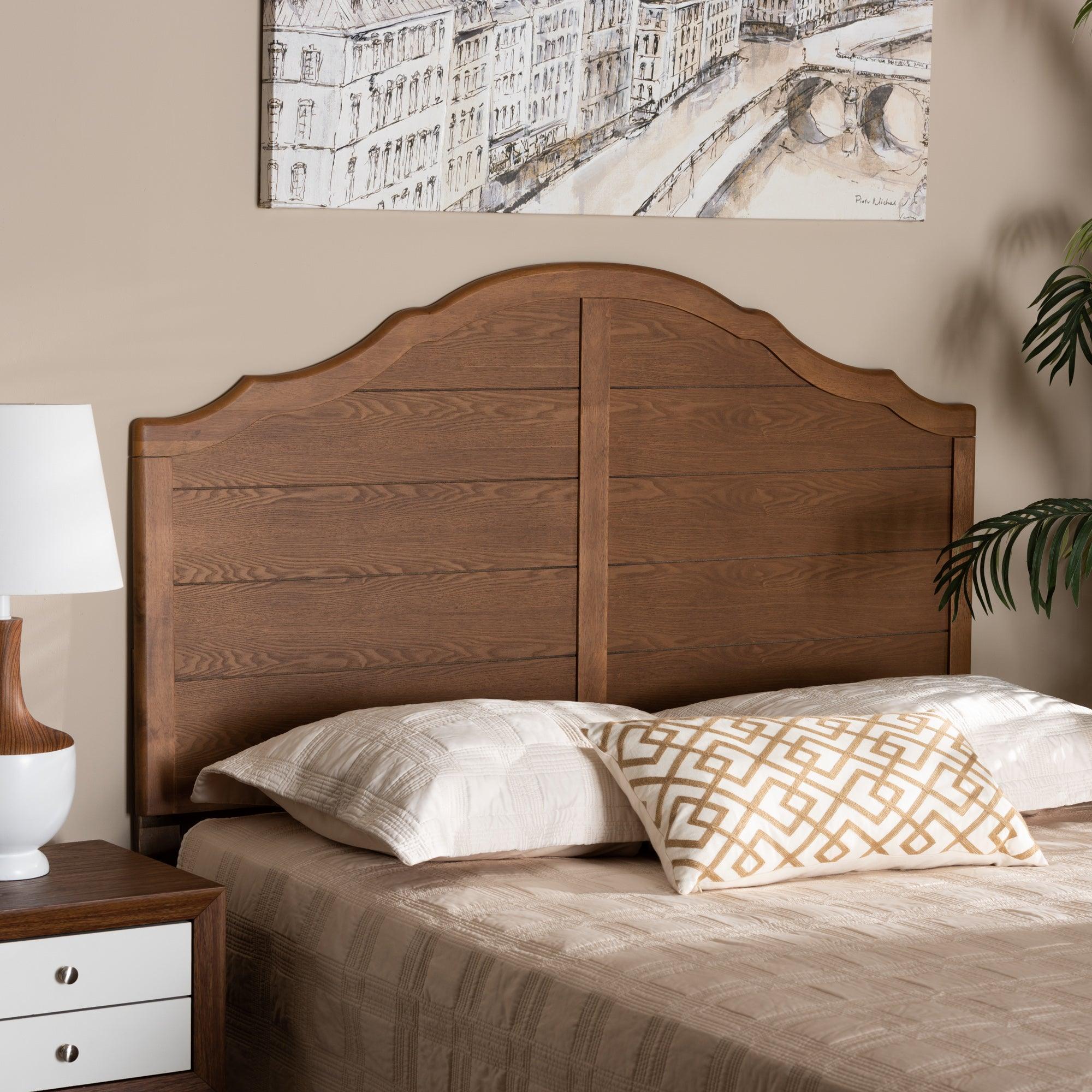 Clive Vintage Traditional Farmhouse Ash Finished Wood Headboard
