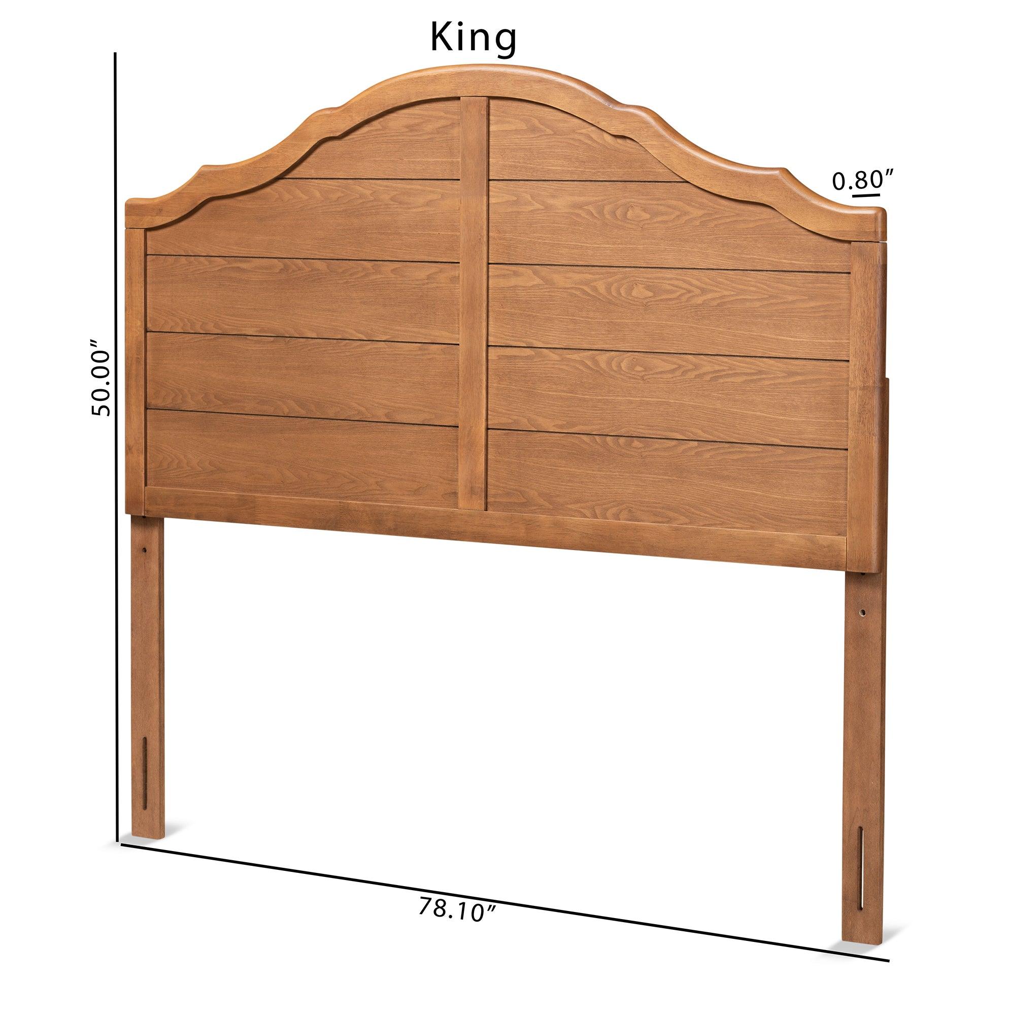 Clive Vintage Traditional Farmhouse Ash Finished Wood Headboard