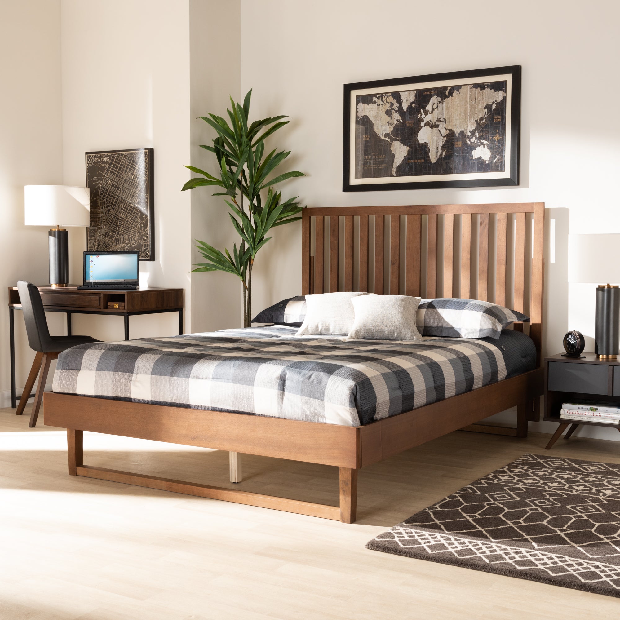 Marin Modern and Contemporary Finished Wood Platform Bed