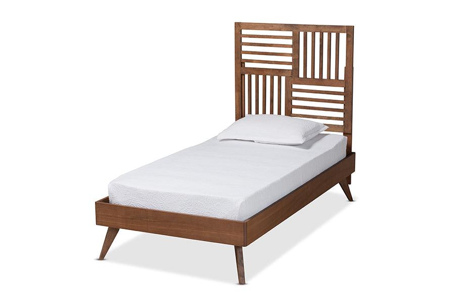 Gemma Mid-Century Modern Transitional Finished Wood Platform Bed