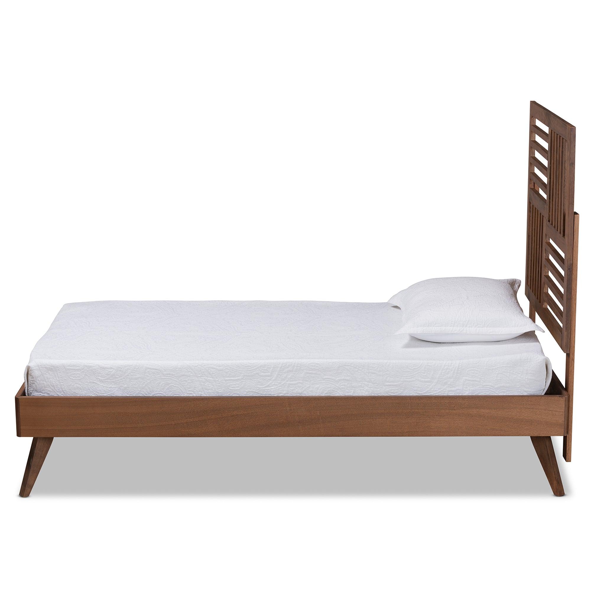 Gemma Mid-Century Modern Transitional Finished Wood Platform Bed