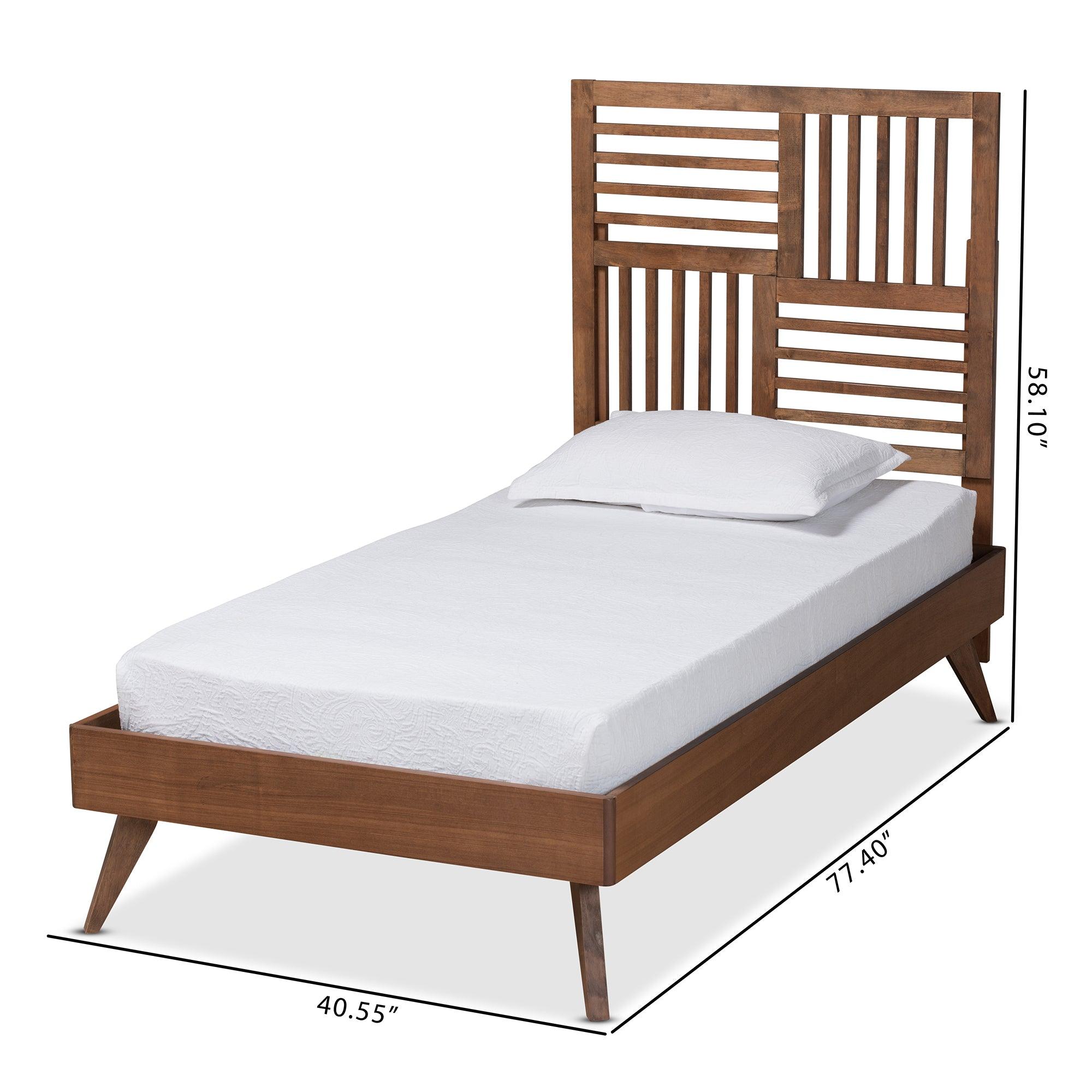 Gemma Mid-Century Modern Transitional Finished Wood Platform Bed