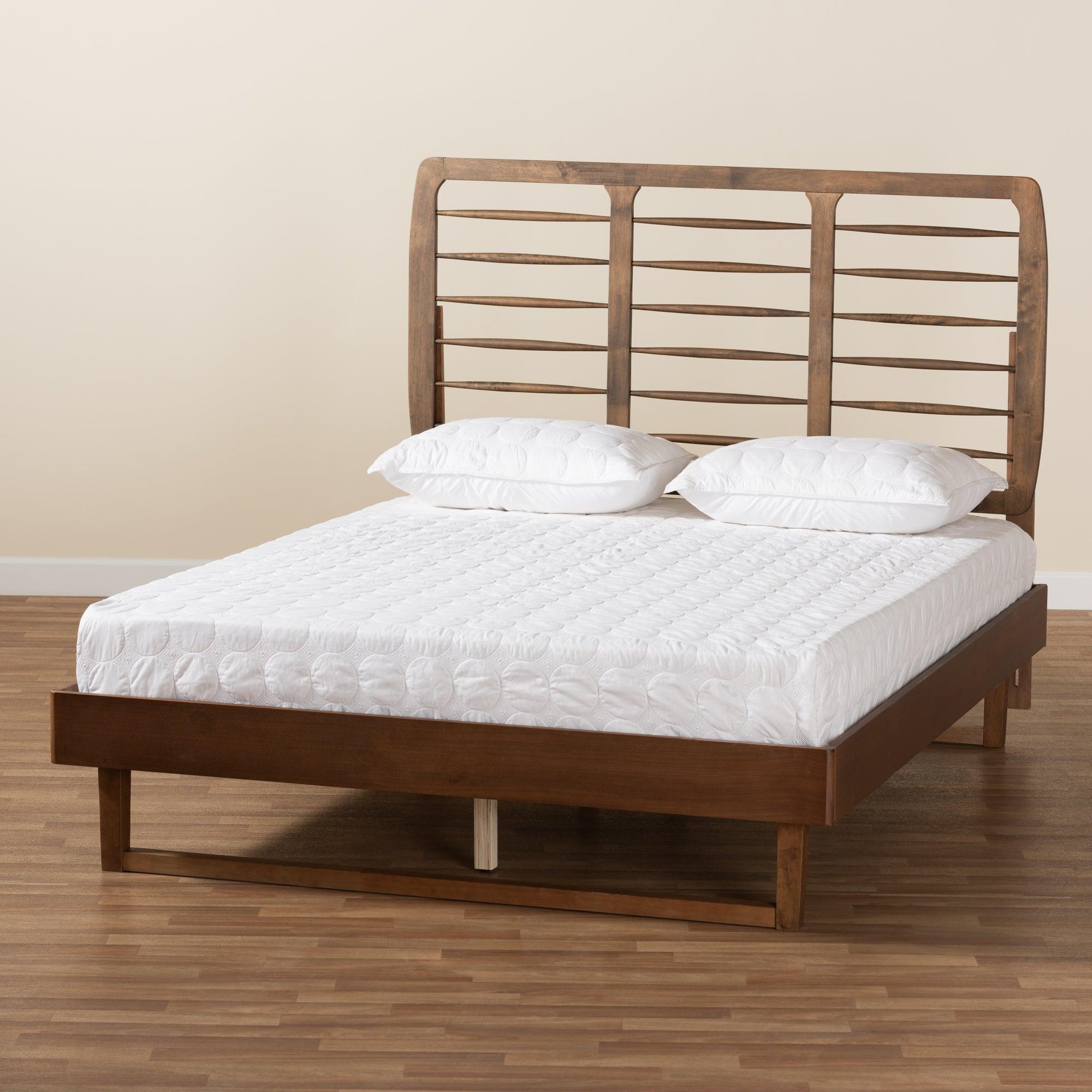 Lucie Modern and Contemporary Finished Wood Platform Bed