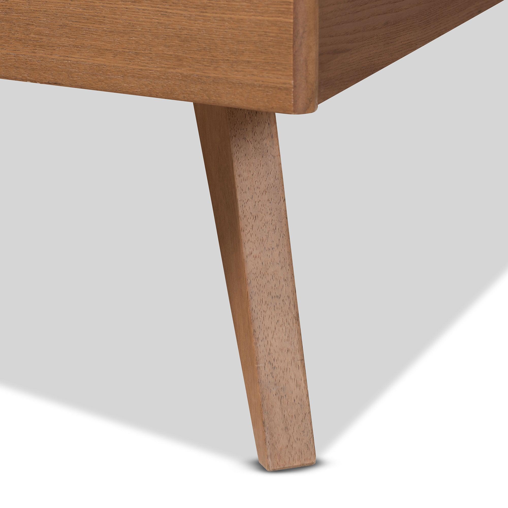 Takeo Mid-Century Modern Transitional Ash Finished Wood Platform Bed