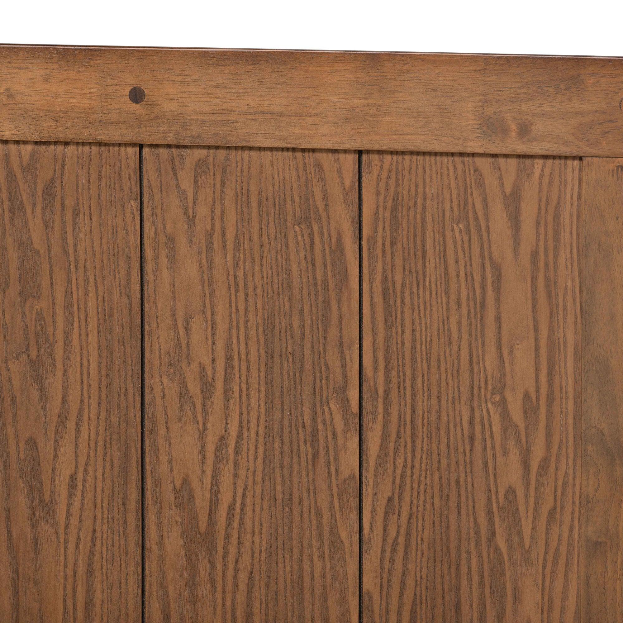 Nicola Mid-Century Modern Transitional Ash Finished Wood Platform Bed